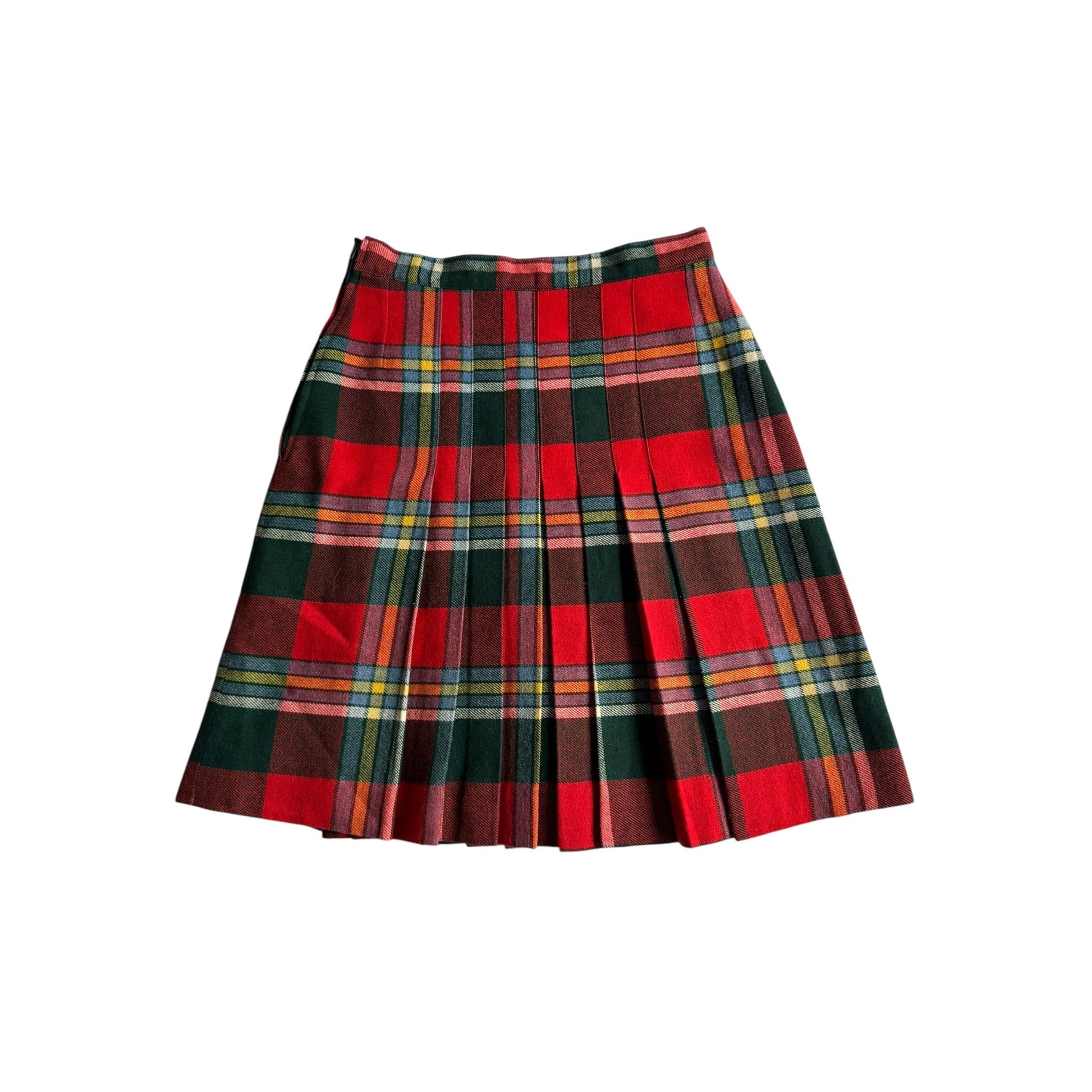 👩 Fustă Vintage Plisată din Lână Tartan – aprox. XS - anbracaminte