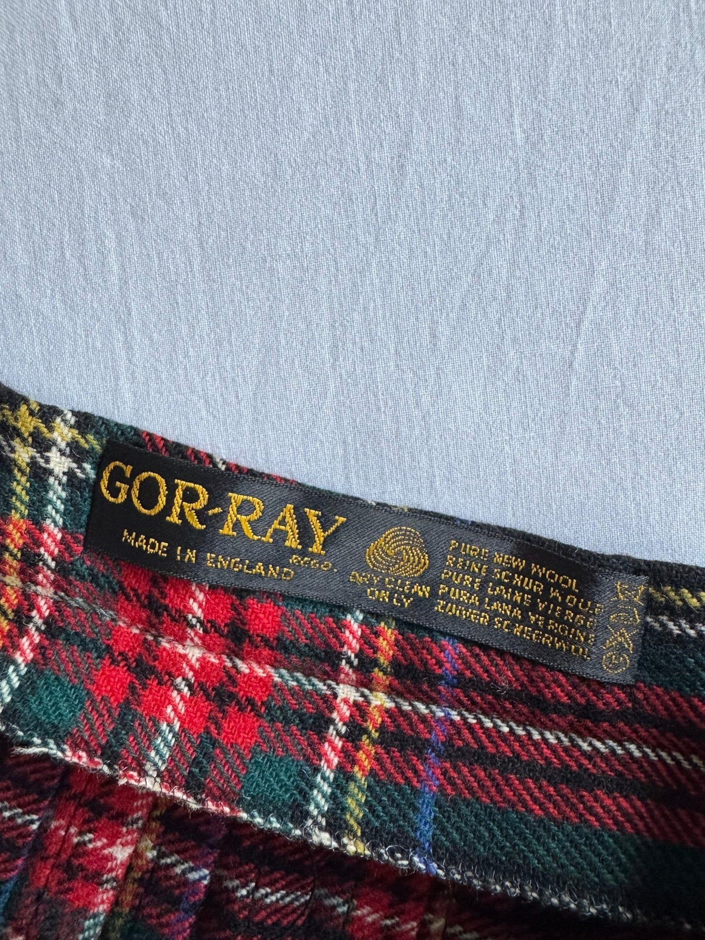 🇬🇧 Fustă Vintage Plisată din Lână Tartan – aprox. XS - anbracaminte