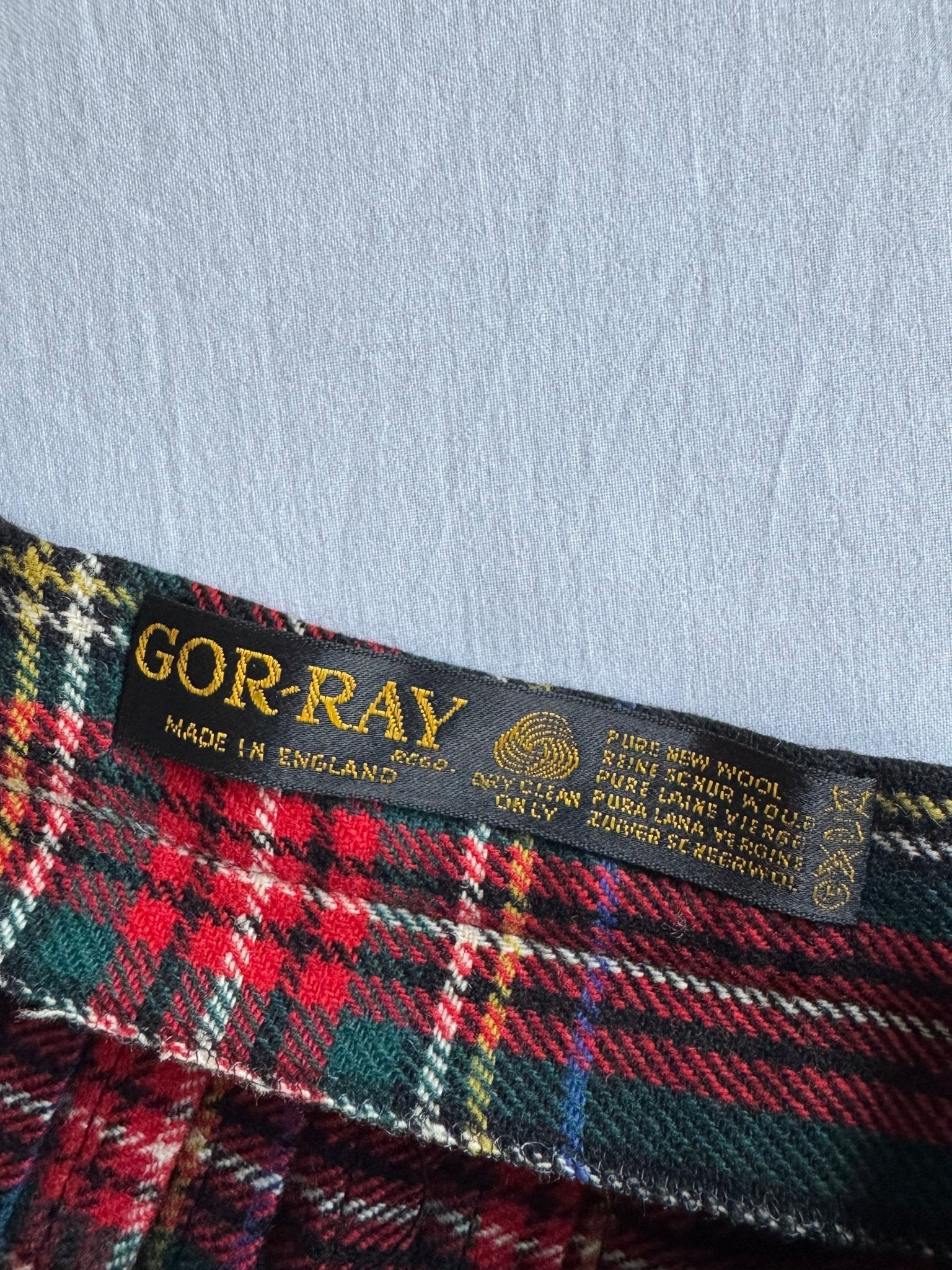 🇬🇧 Fustă Vintage Plisată din Lână Tartan – aprox. XS - anbracaminte