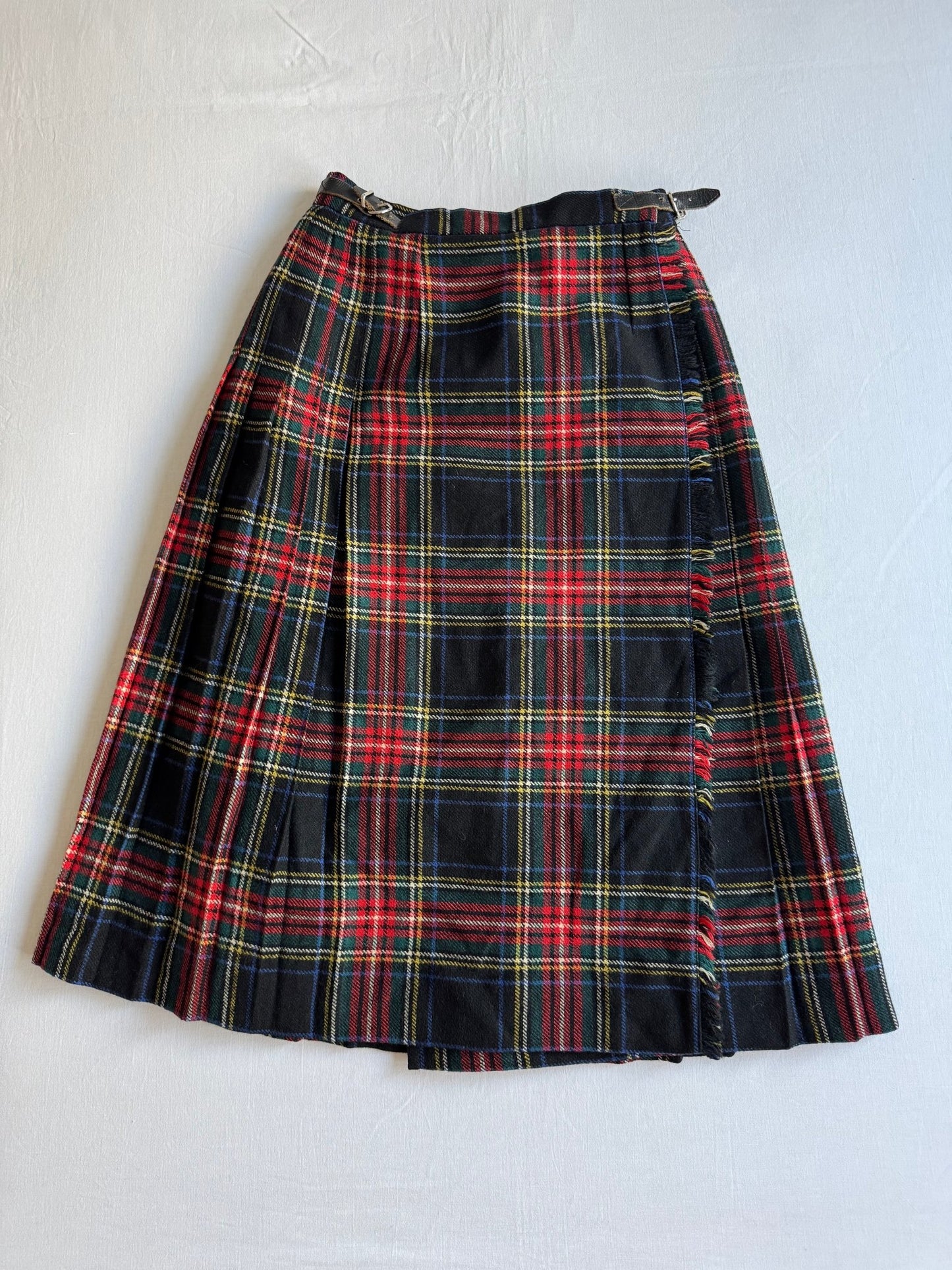 🇬🇧 Fustă Vintage Plisată din Lână Tartan – aprox. XS - anbracaminte