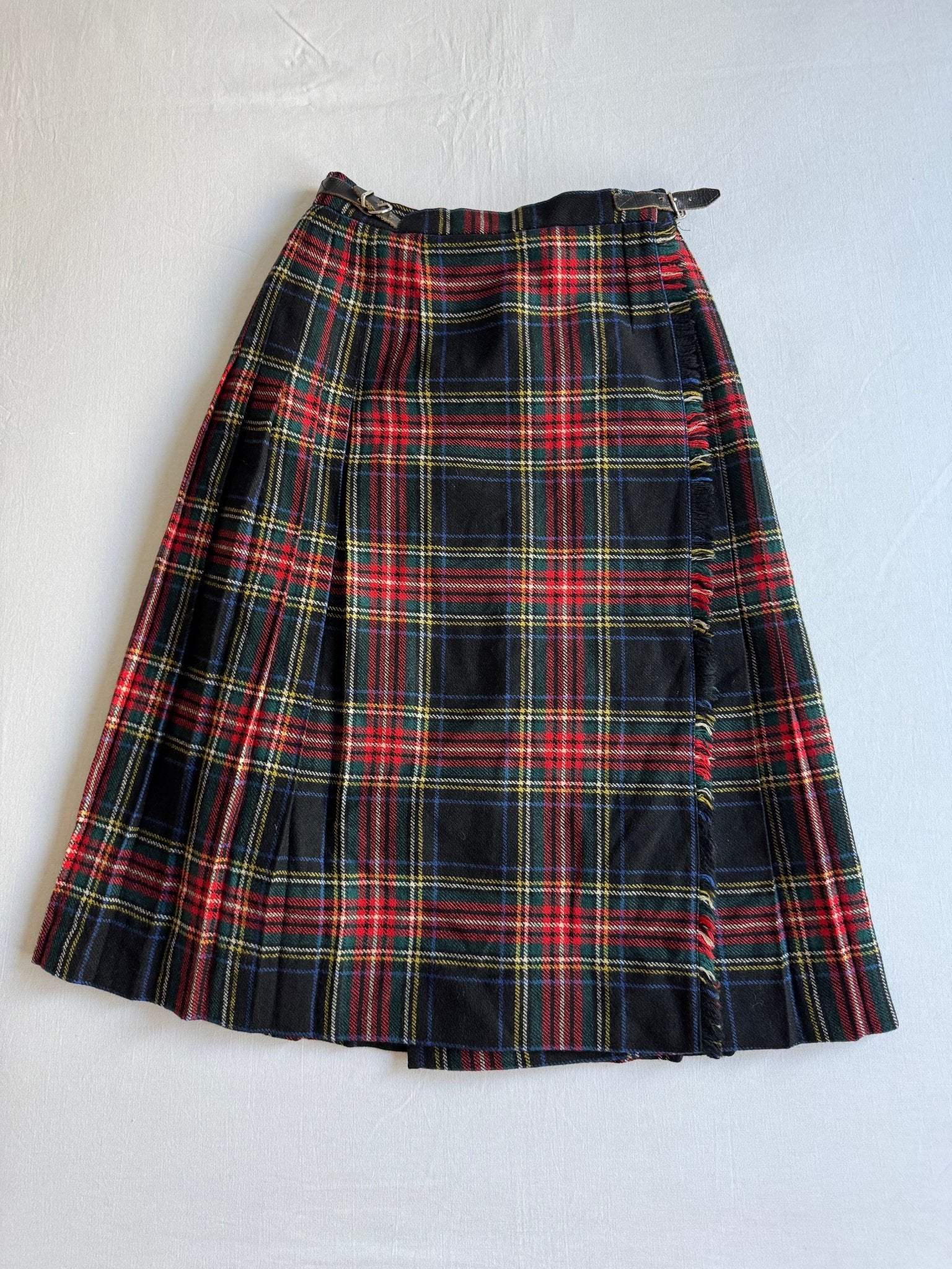 🇬🇧 Fustă Vintage Plisată din Lână Tartan – aprox. XS - anbracaminte