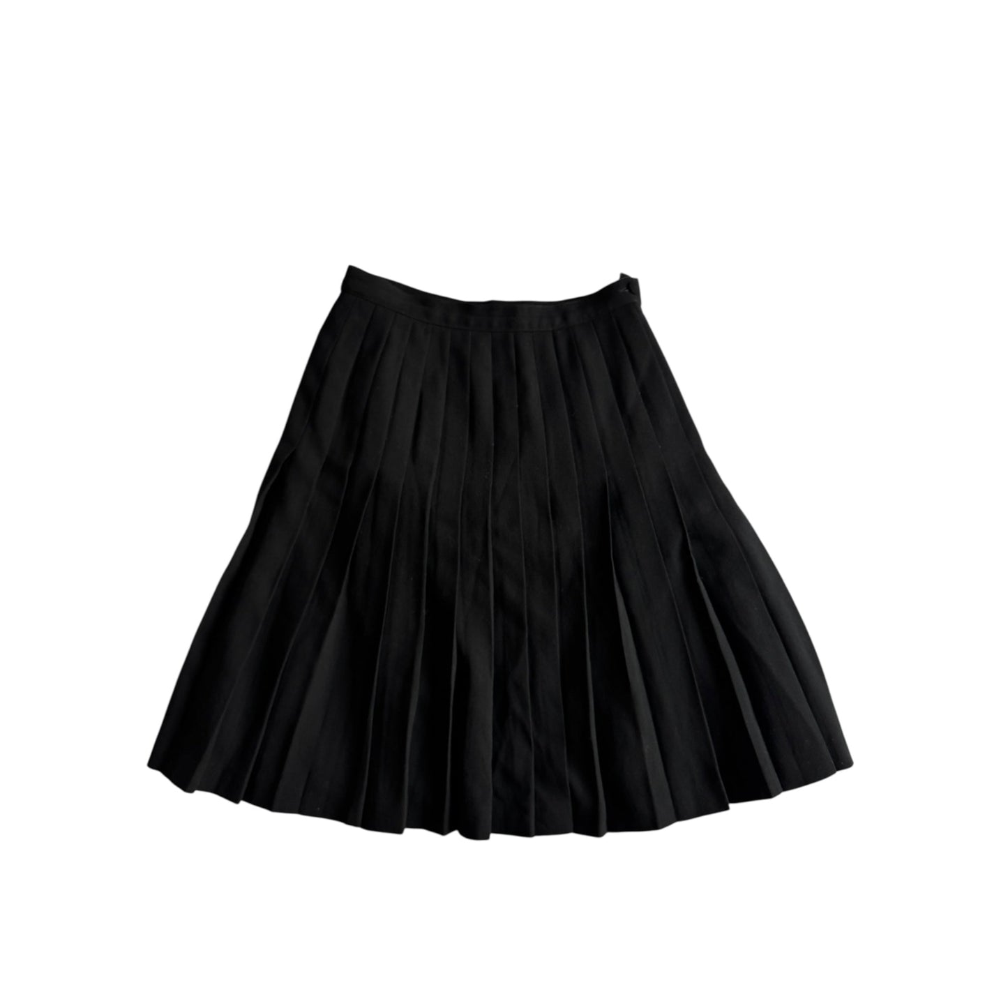 🖤 Fustă vintage plisată neagră din 100% lână virgină – mărimea IT 42 (S–M) - anbracaminte