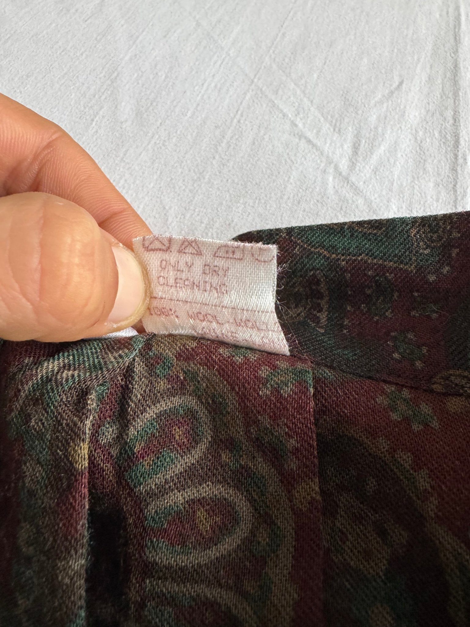 🧍‍♀️ Fustă Vintage Plisată / Paisley Print (Mărime IT 40 - S) - anbracaminte