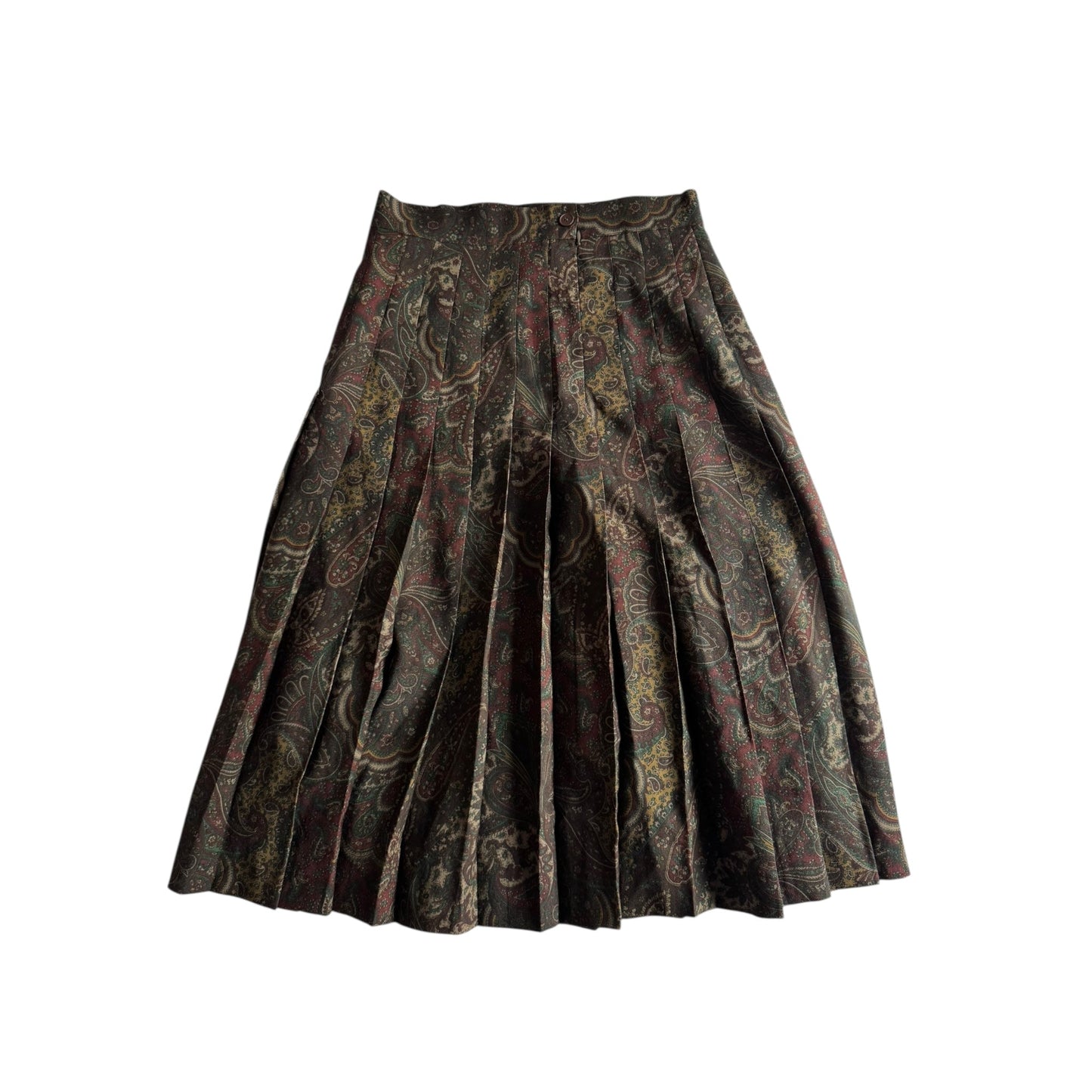 🧍‍♀️ Fustă Vintage Plisată / Paisley Print (Mărime IT 40 - S) - anbracaminte