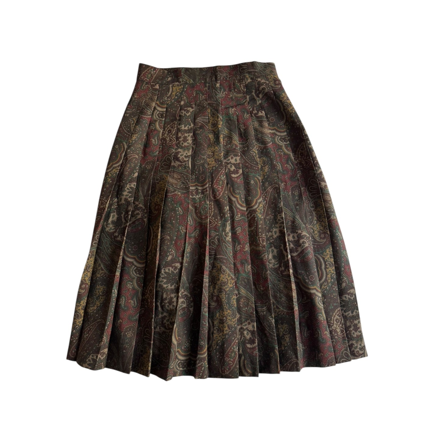 🧍‍♀️ Fustă Vintage Plisată / Paisley Print (Mărime IT 40 - S) - anbracaminte