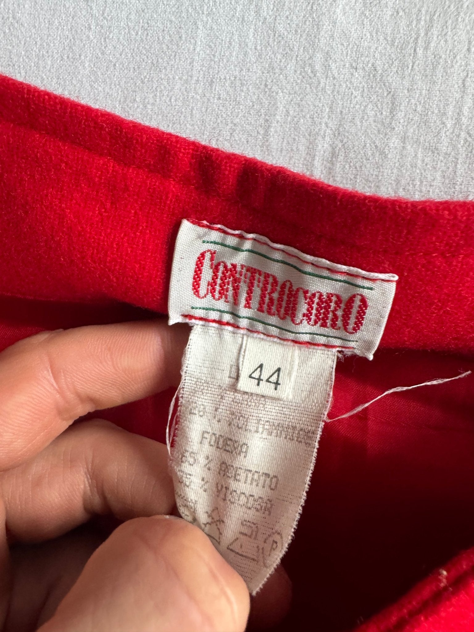🍒 Fustă Vintage Plisată Roșie din Lână cu Inserții Tartan – M (IT 44) - anbracaminte