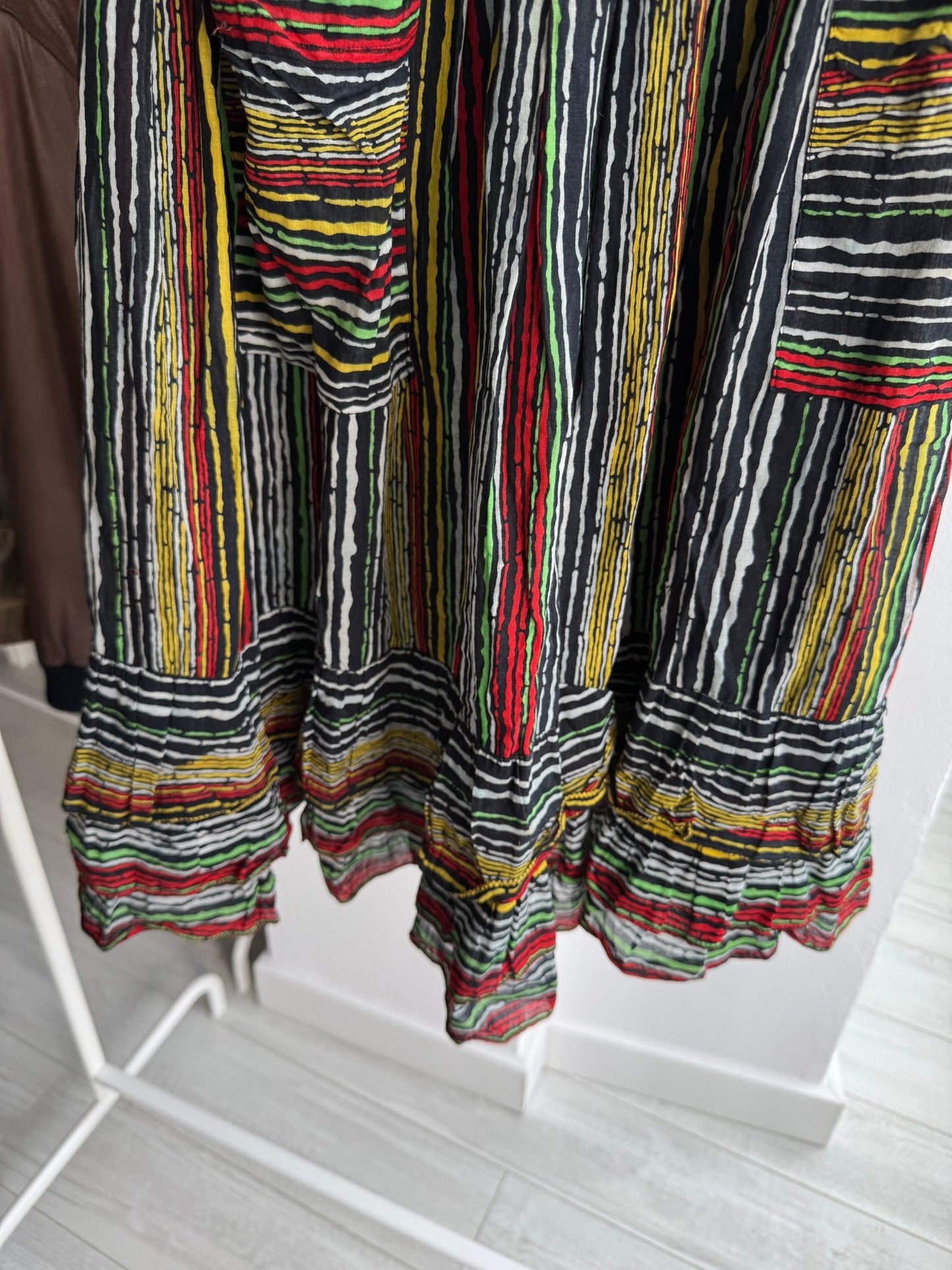 ☀️ Fustă Vintage Printed cu 2 Buzunare Frontale – IT 40 (XS/S) – Made in Italy - anbracaminte