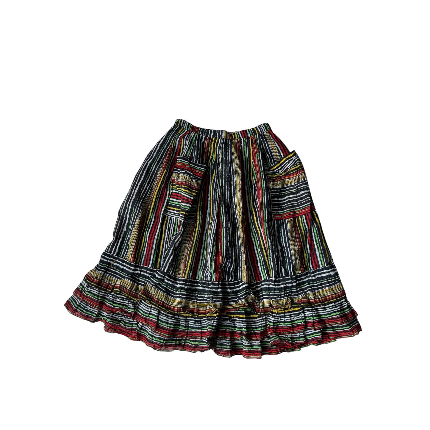 ☀️ Fustă Vintage Printed cu 2 Buzunare Frontale – IT 40 (XS/S) – Made in Italy - anbracaminte
