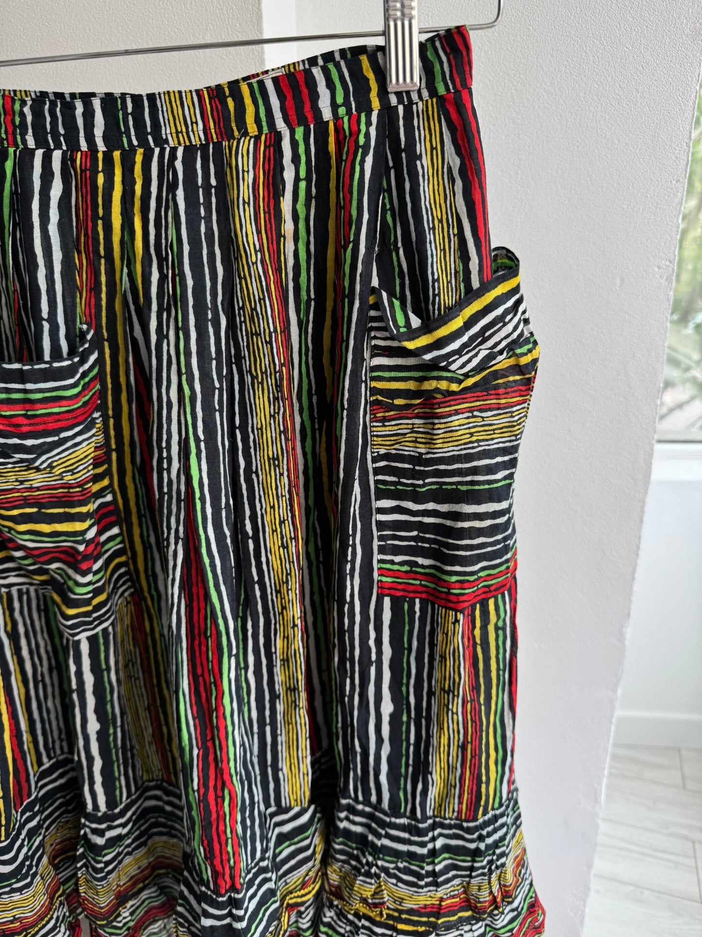 ☀️ Fustă Vintage Printed cu 2 Buzunare Frontale – IT 40 (XS/S) – Made in Italy - anbracaminte