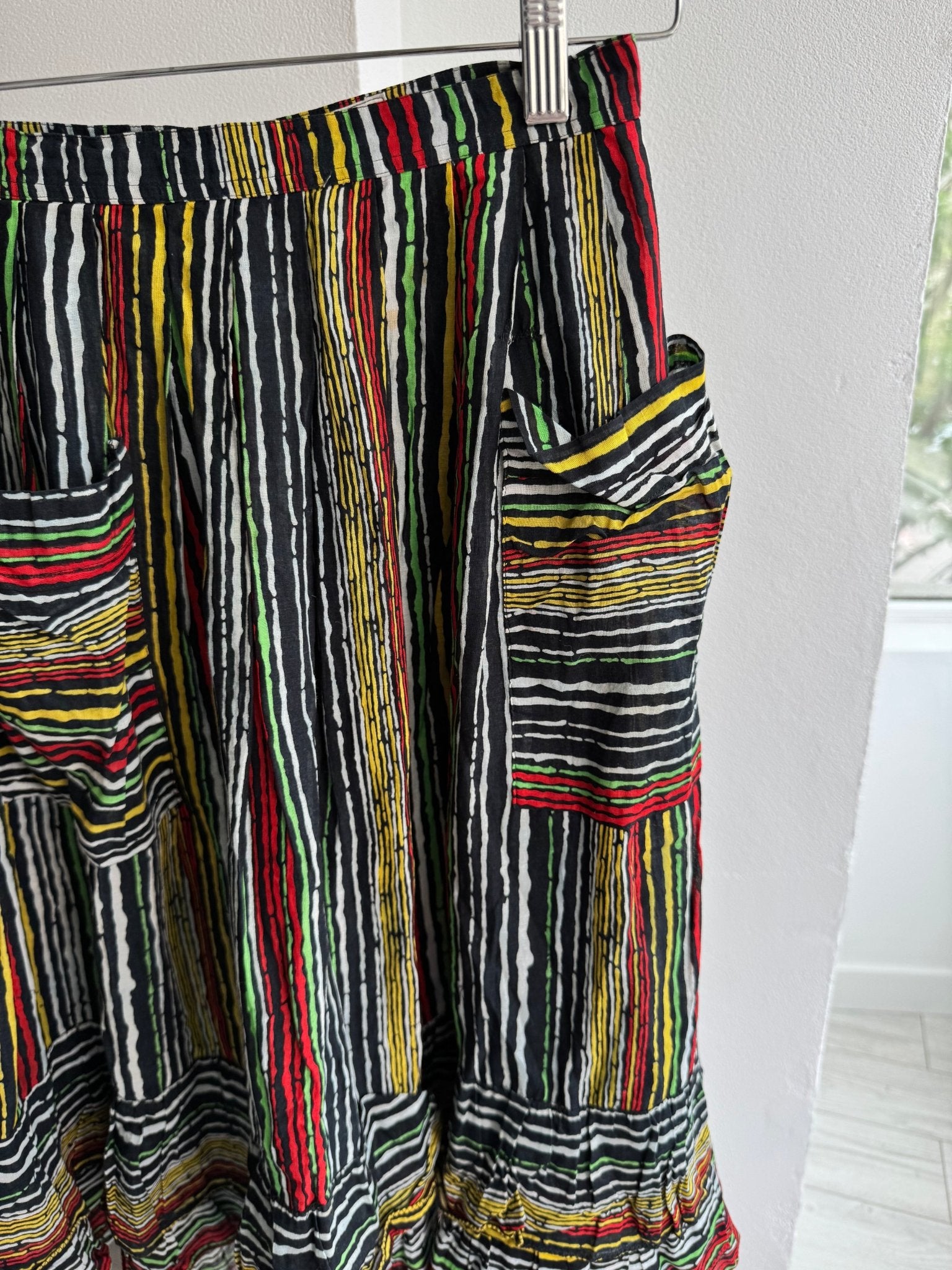 ☀️ Fustă Vintage Printed cu 2 Buzunare Frontale – IT 40 (XS/S) – Made in Italy - anbracaminte