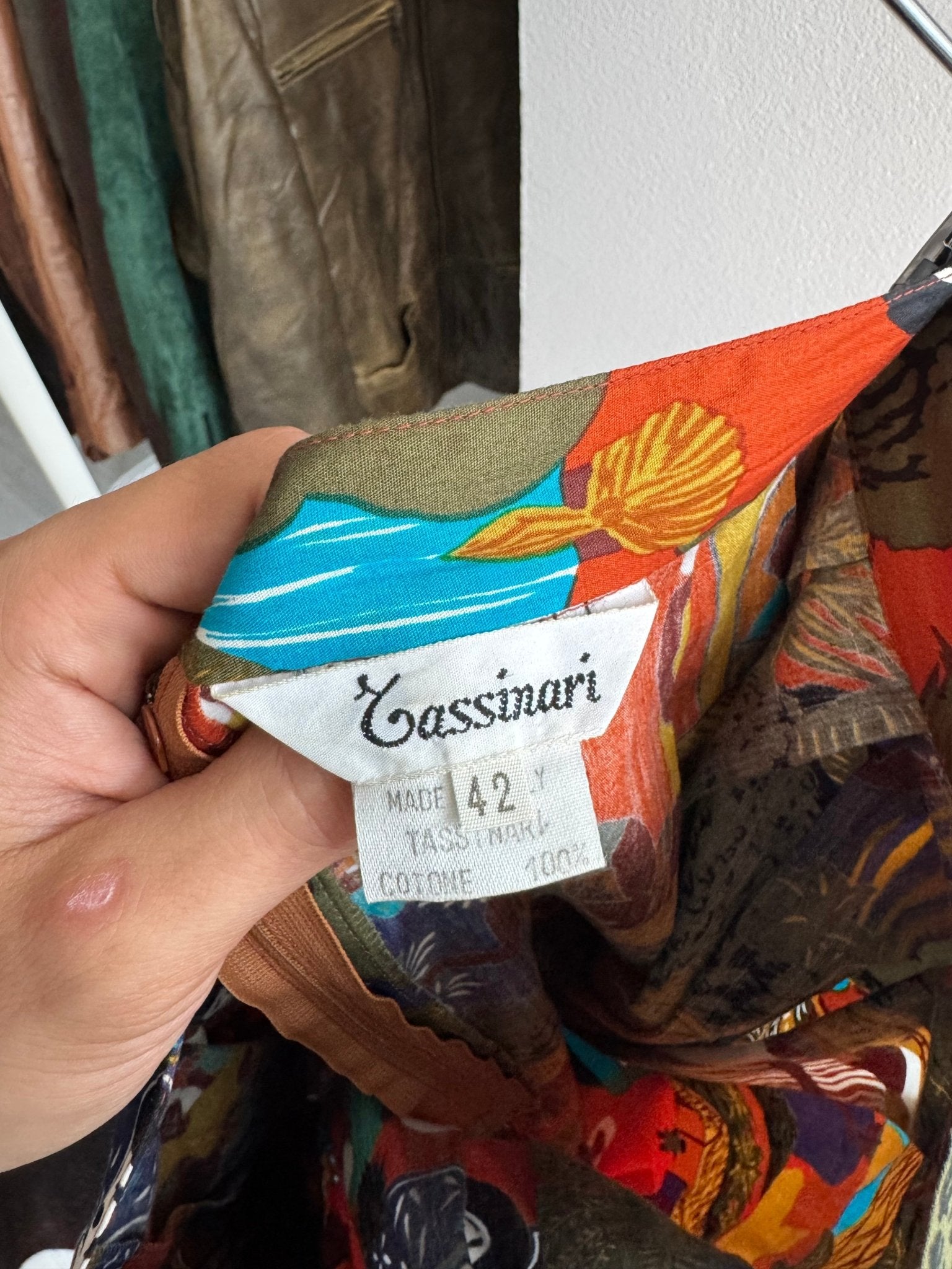 💃 Fustă Vintage Printed cu Buzunare – IT 42 (S Damă) – Made in Italy - anbracaminte