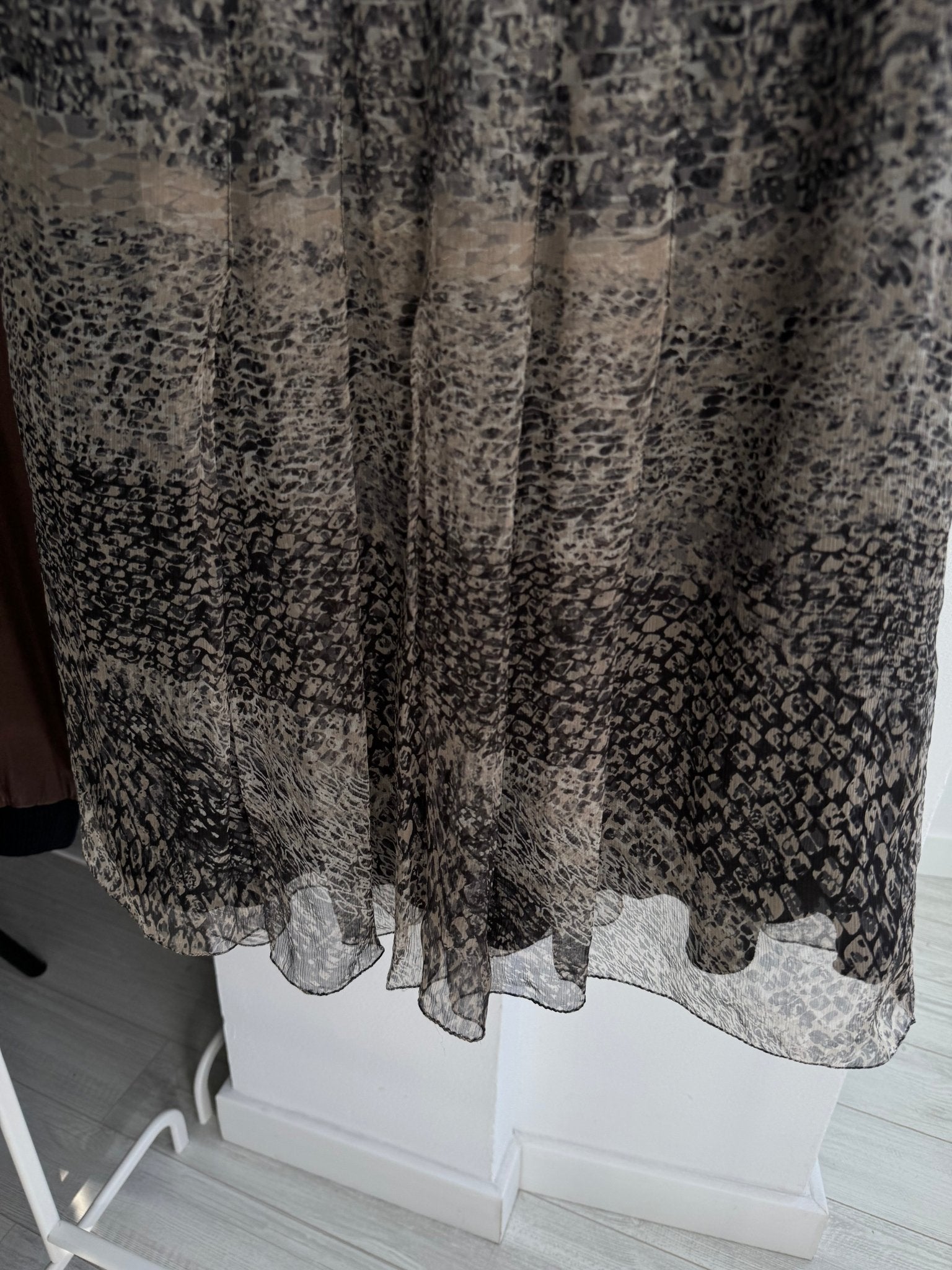 🖤 Fustă Vintage Printed din Mătase Naturală – IT 46 (L) – Made in Italy - anbracaminte