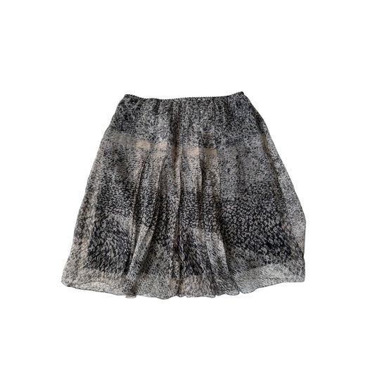 🖤 Fustă Vintage Printed din Mătase Naturală – IT 46 (L) – Made in Italy - anbracaminte