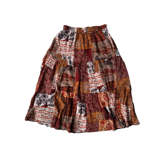 ☀️ Fustă Vintage Printed – Free Size – Talie Ajustabilă - anbracaminte
