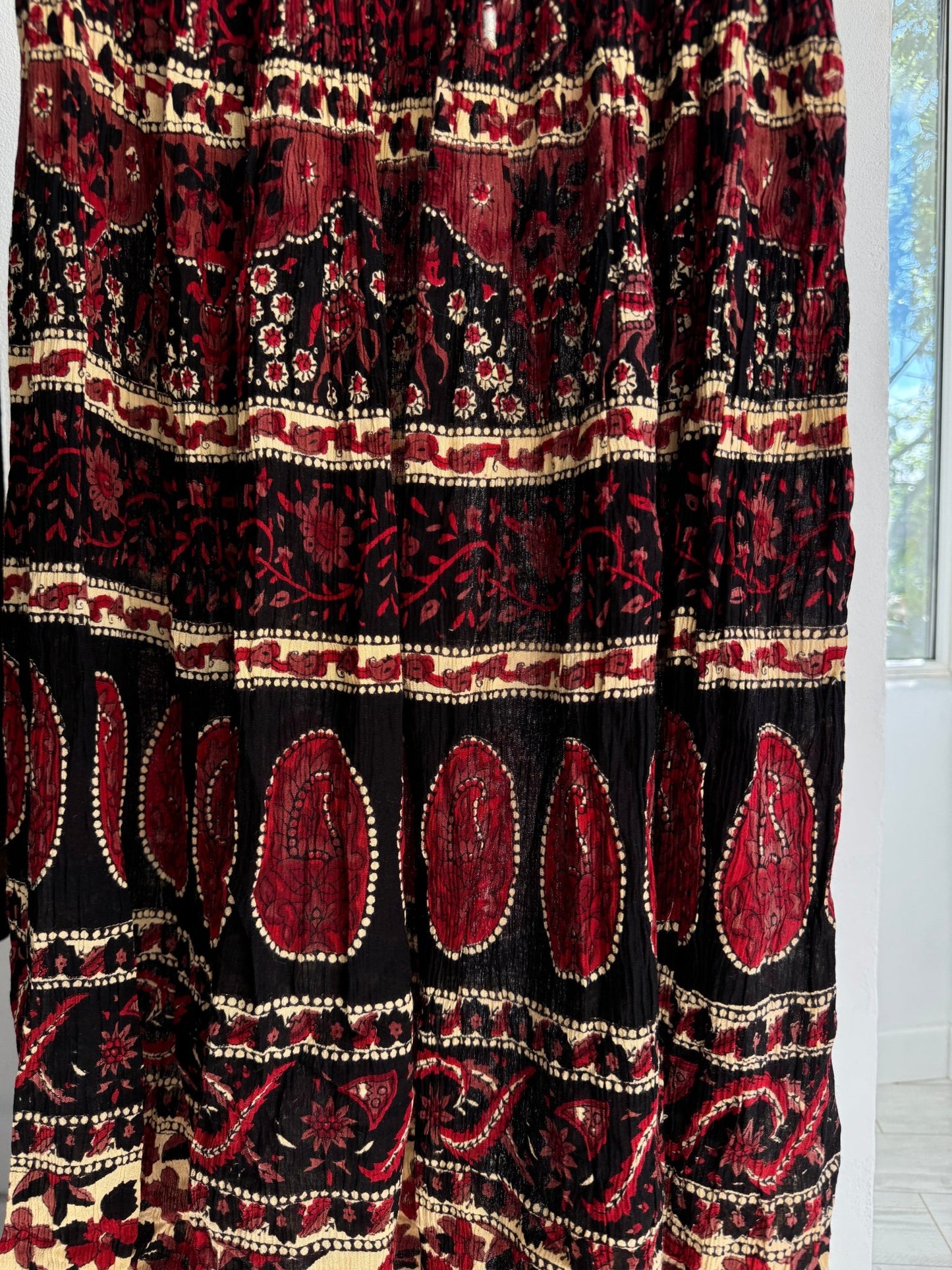 🐘 Fustă Vintage Printed – L – Talie Ajustabilă - anbracaminte