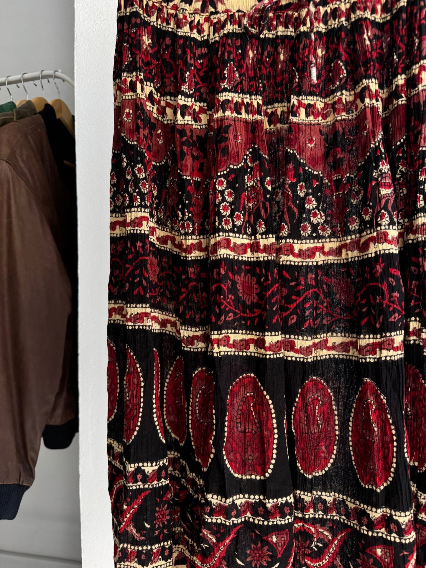 🐘 Fustă Vintage Printed – L – Talie Ajustabilă - anbracaminte