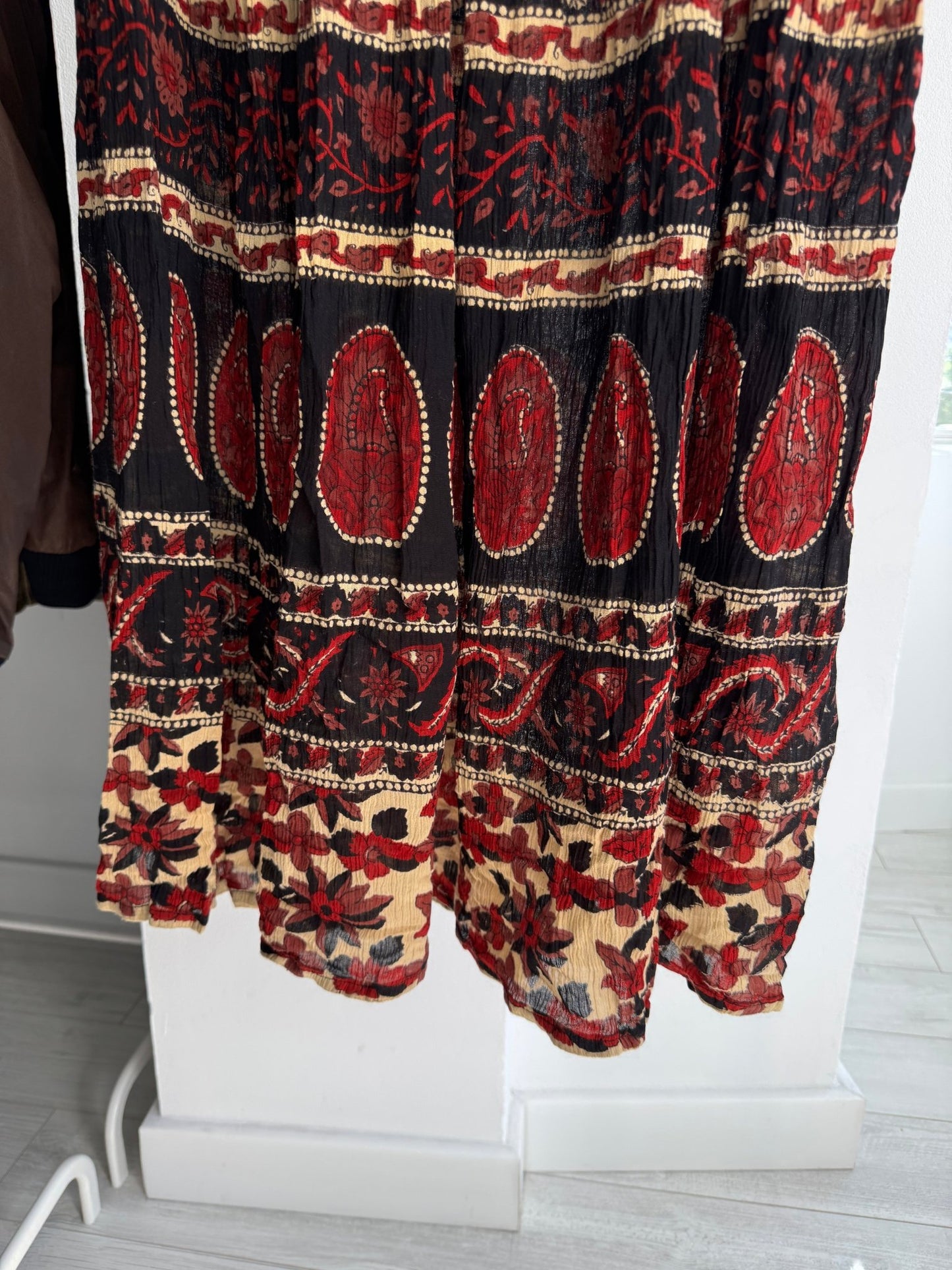 🐘 Fustă Vintage Printed – L – Talie Ajustabilă - anbracaminte