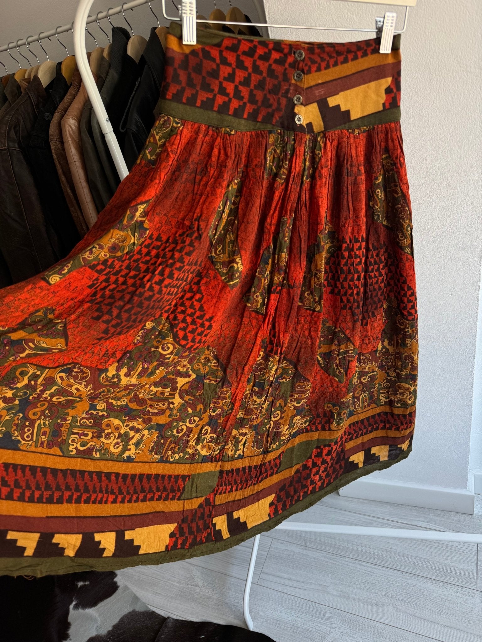 💃 Fustă Vintage Printed – S Damă – Made in Italy - anbracaminte