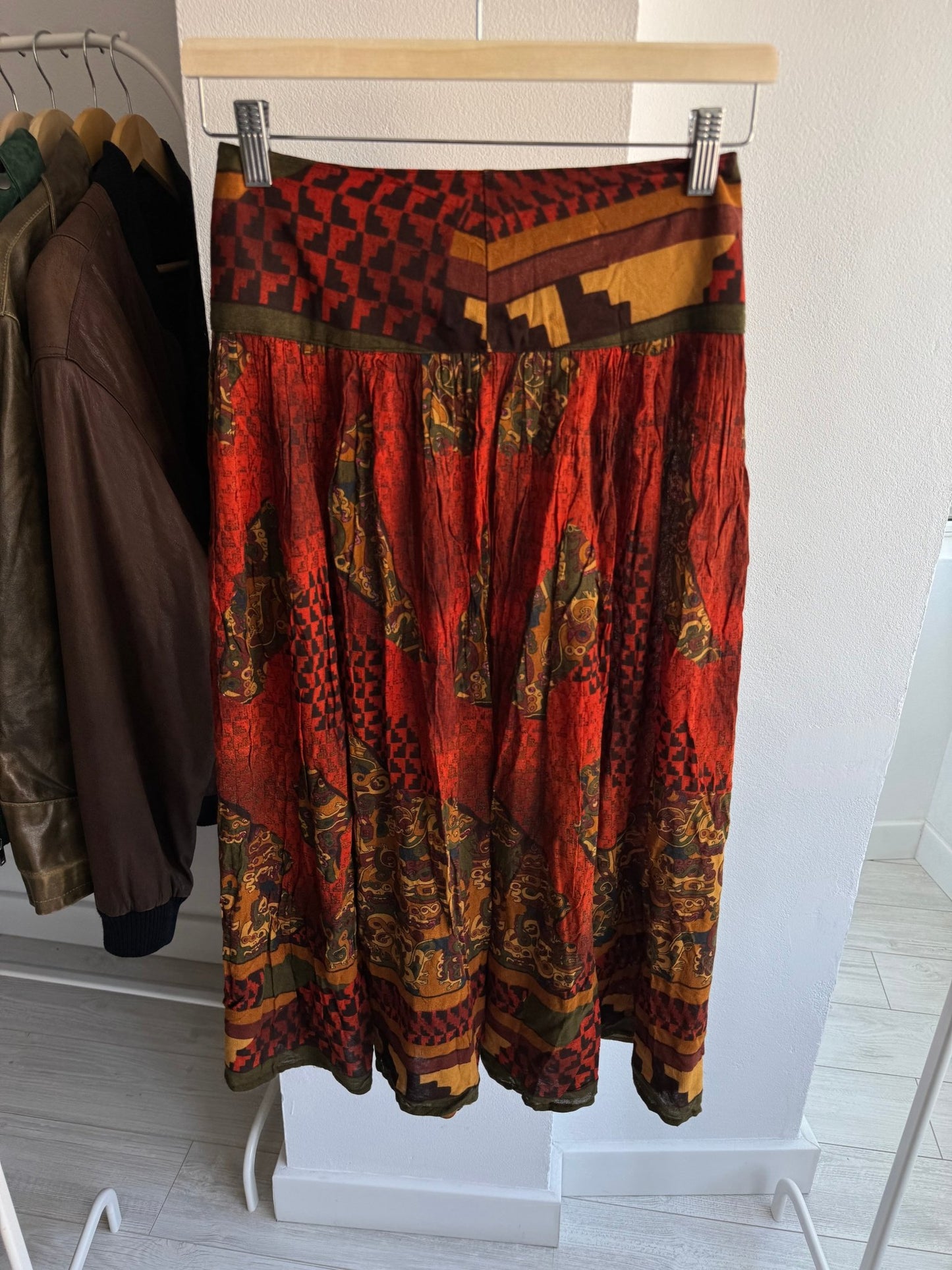 💃 Fustă Vintage Printed – S Damă – Made in Italy - anbracaminte