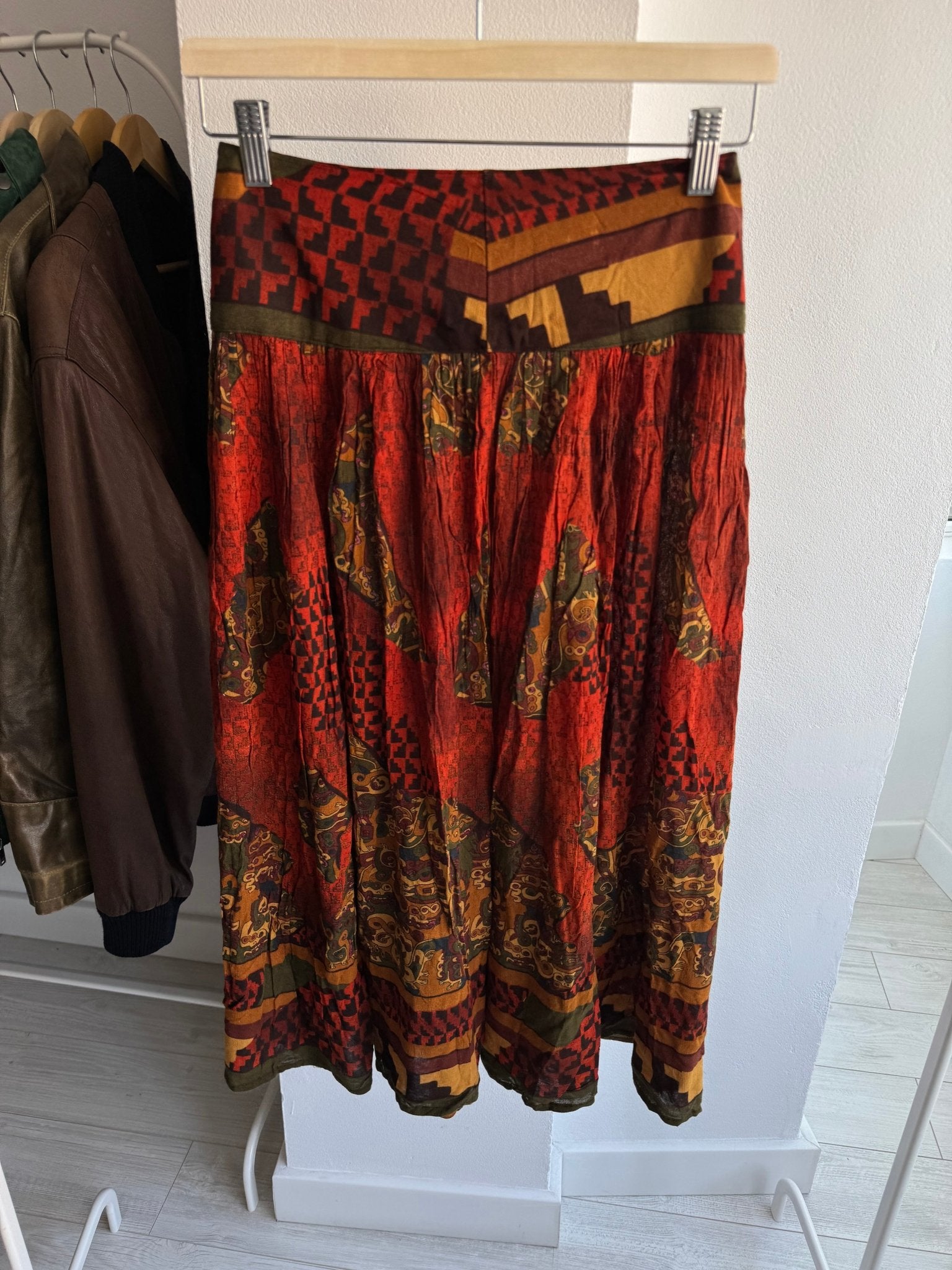 💃 Fustă Vintage Printed – S Damă – Made in Italy - anbracaminte