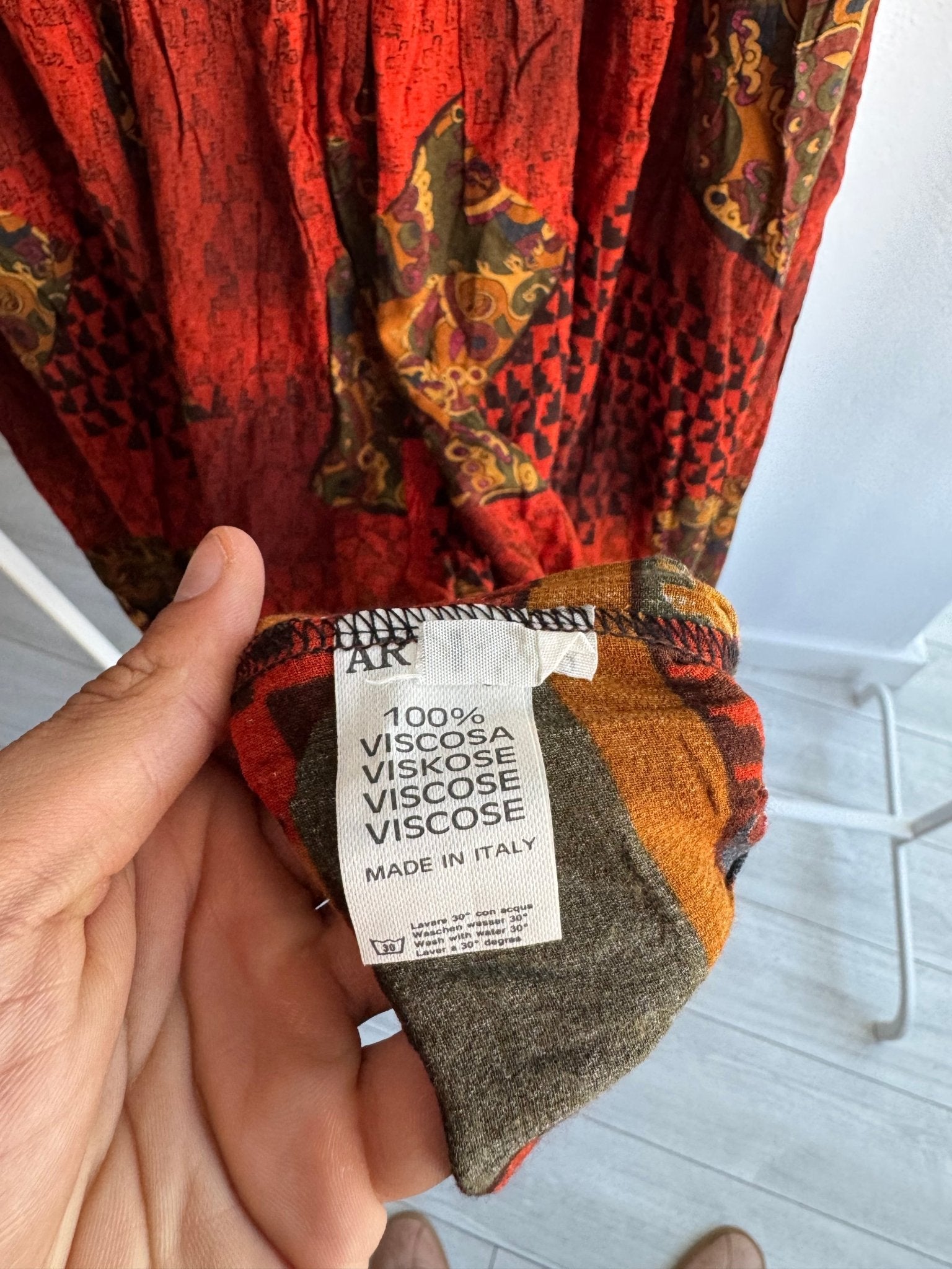 💃 Fustă Vintage Printed – S Damă – Made in Italy - anbracaminte