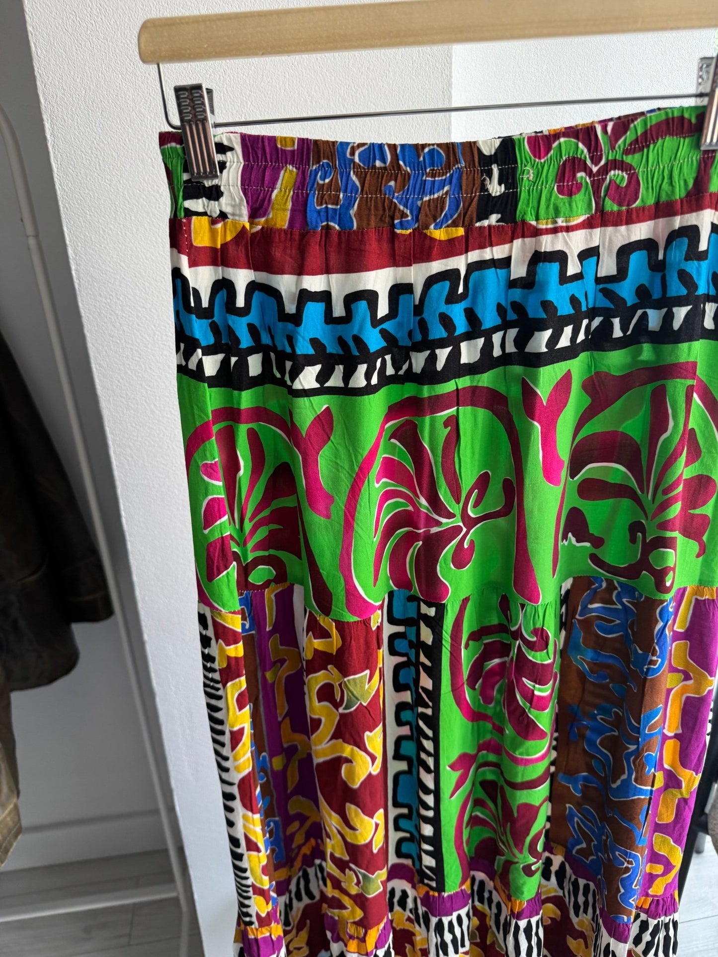 🎨 Fustă Vintage Printed – Talie Elastică – XS/S Damă - anbracaminte