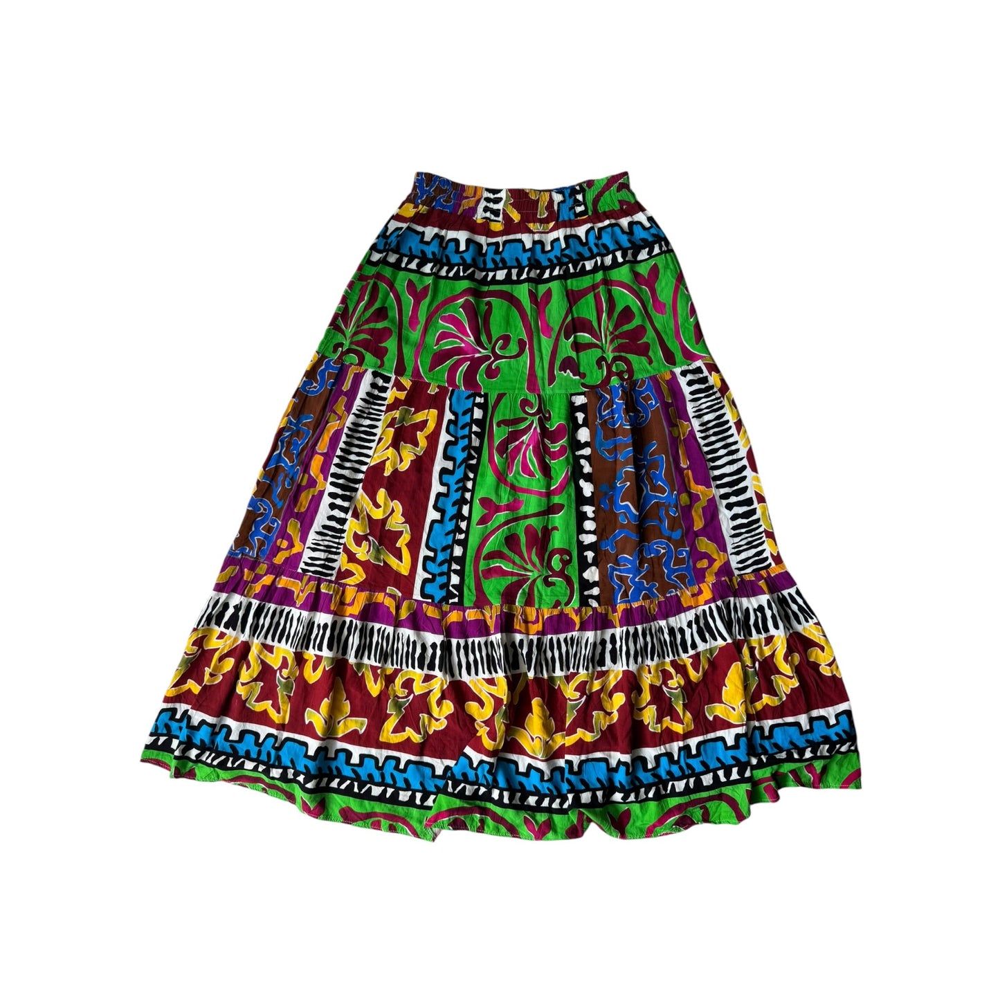 🎨 Fustă Vintage Printed – Talie Elastică – XS/S Damă - anbracaminte