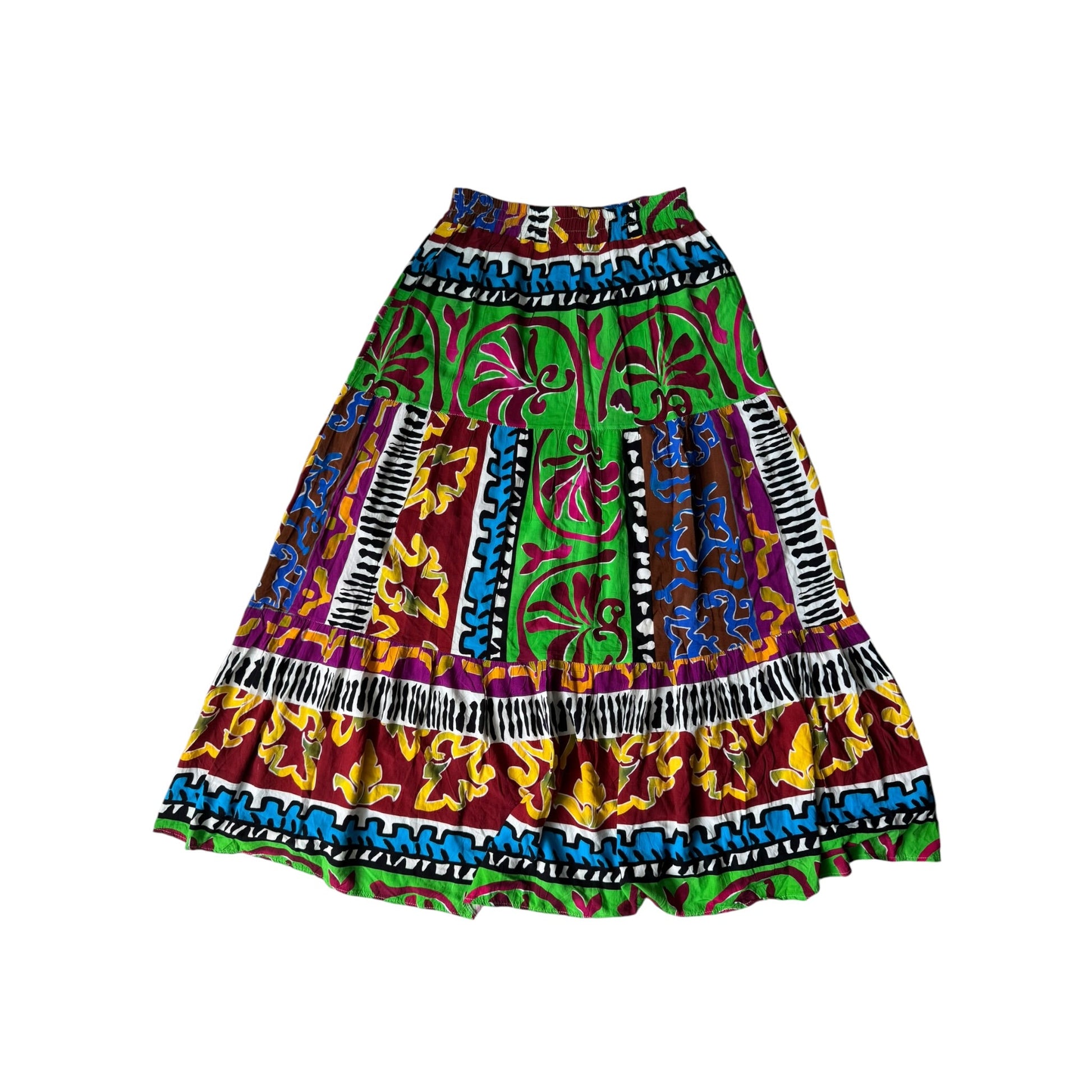 🎨 Fustă Vintage Printed – Talie Elastică – XS/S Damă - anbracaminte