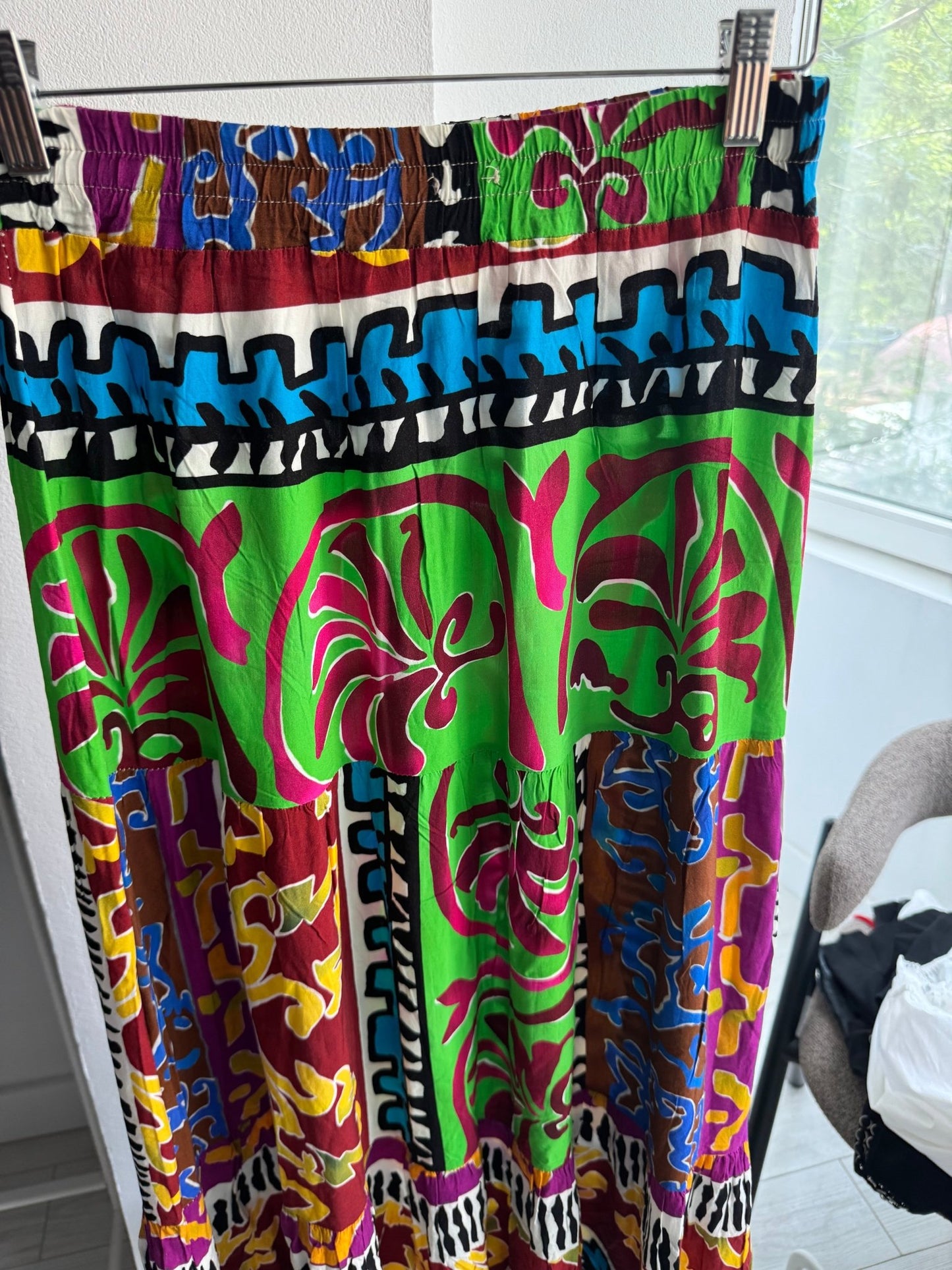 🎨 Fustă Vintage Printed – Talie Elastică – XS/S Damă - anbracaminte