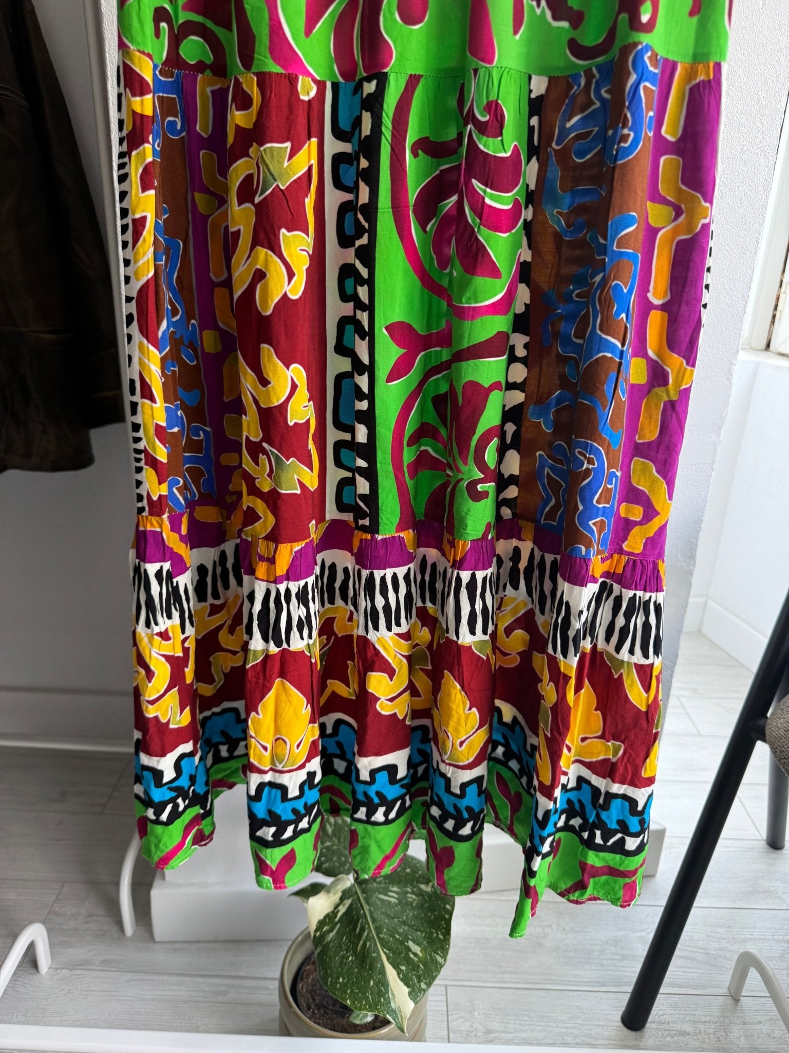🎨 Fustă Vintage Printed – Talie Elastică – XS/S Damă - anbracaminte