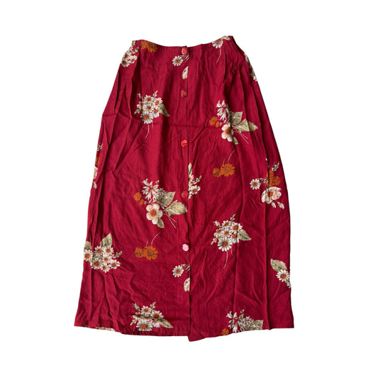 ❤️ Fustă Vintage Red Floral Printed – XS/S Damă - anbracaminte