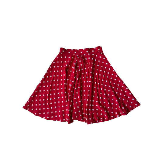 🍒 Fustă Vintage Red Polka Dot din Mătase – IT 42 (S Damă) – Made in Italy - anbracaminte