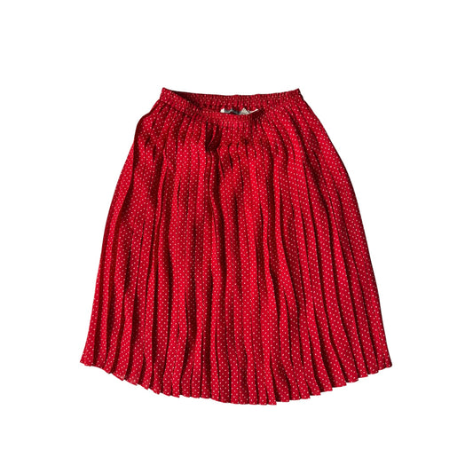 ❤️ Fustă Vintage Red Polka Dot Pleated – M – Made in Italy - anbracaminte