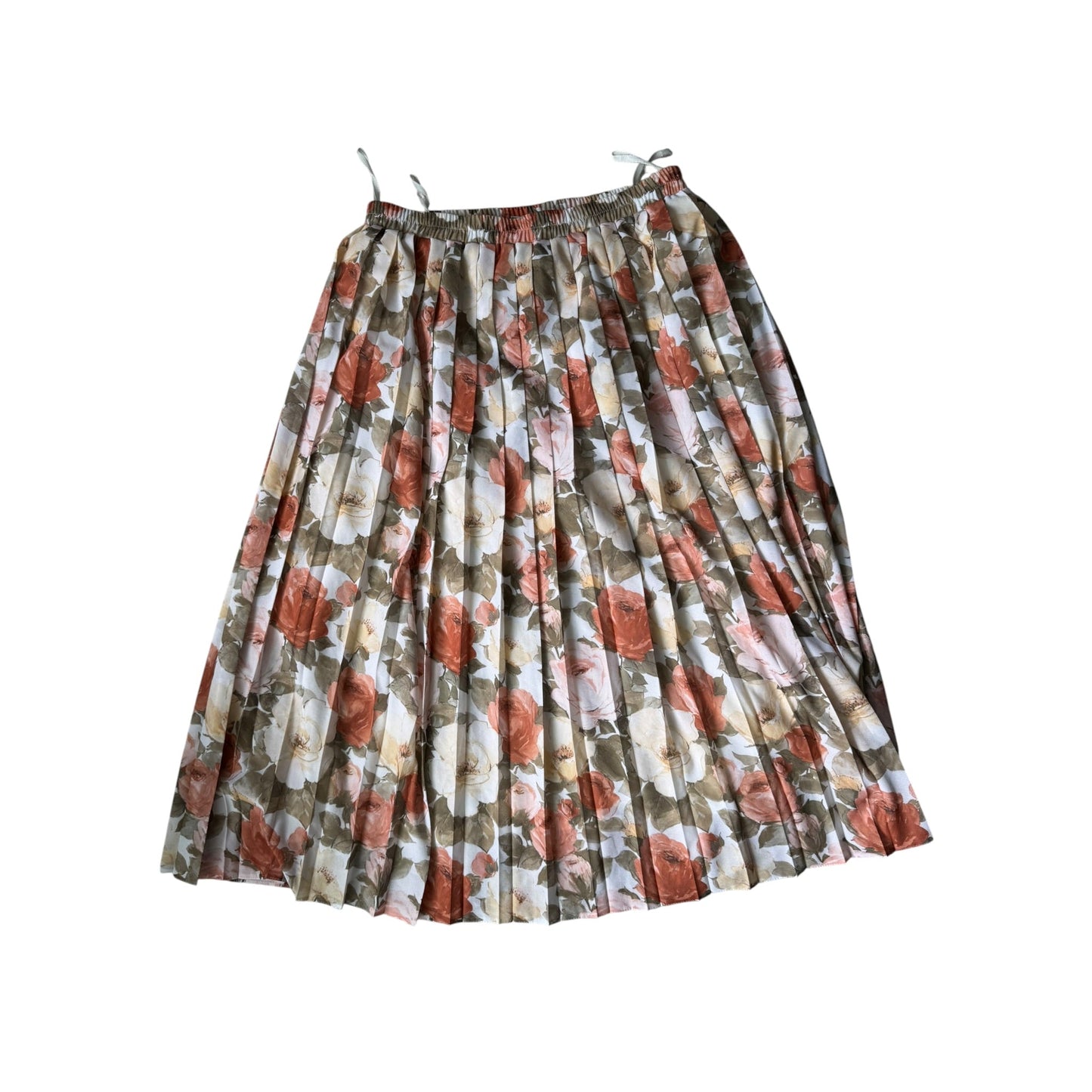 🌹 Fustă Vintage Rose Print Pleated – EU 42 (L) Damă - anbracaminte