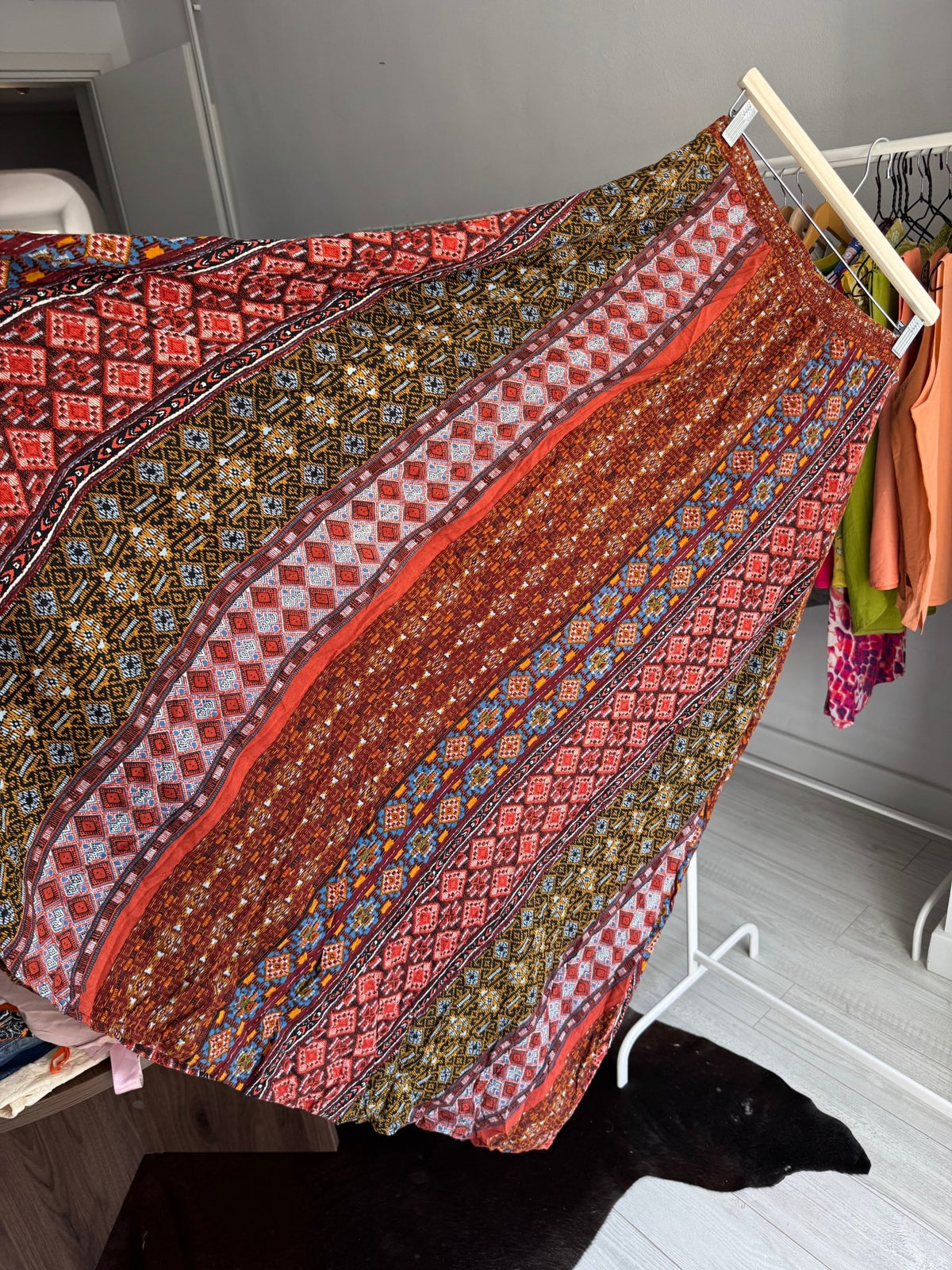 ☀️ Fustă Vintage Summer Printed – M Damă - anbracaminte