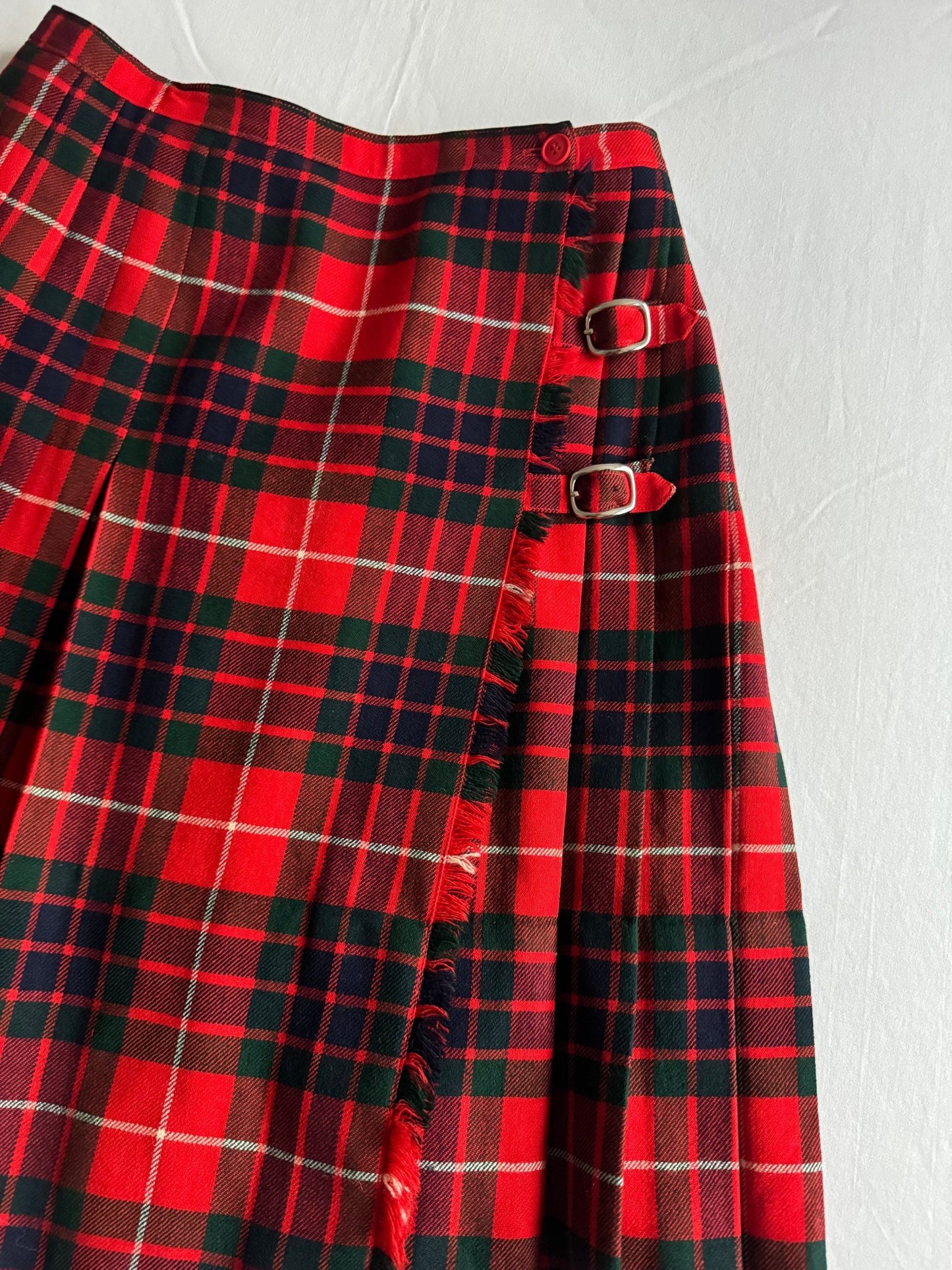 ❣️Fustă vintage tartan din lână – aproximativ S/M - anbracaminte