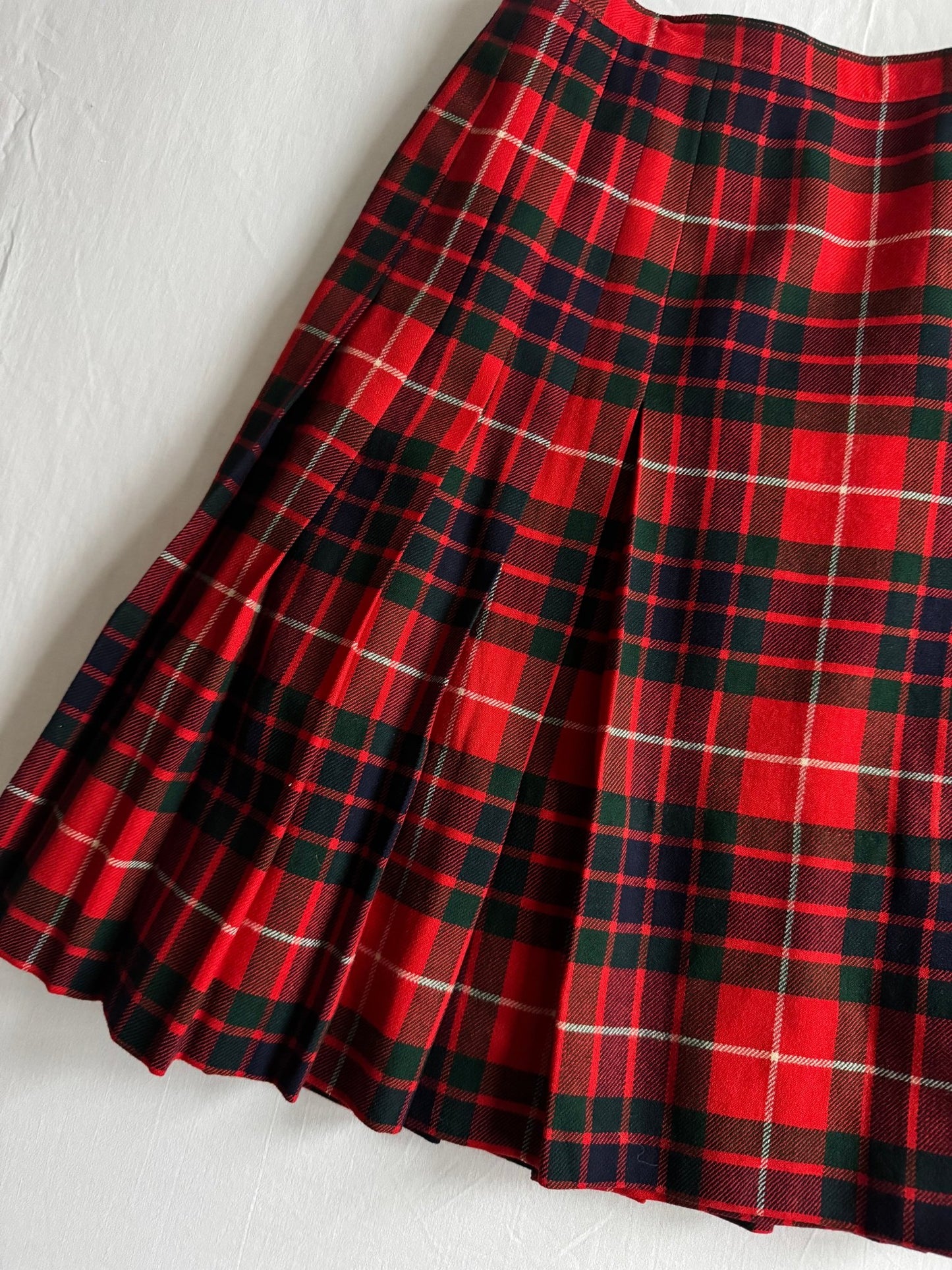 ❣️Fustă vintage tartan din lână – aproximativ S/M - anbracaminte