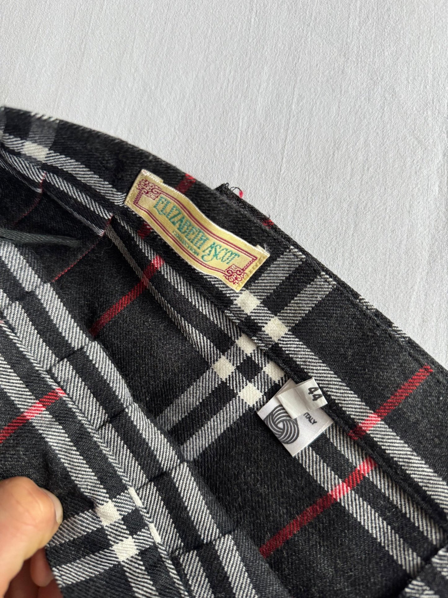 🧵 Fustă Vintage Tartan din Lână (Mărime IT 44 – M/L) - anbracaminte