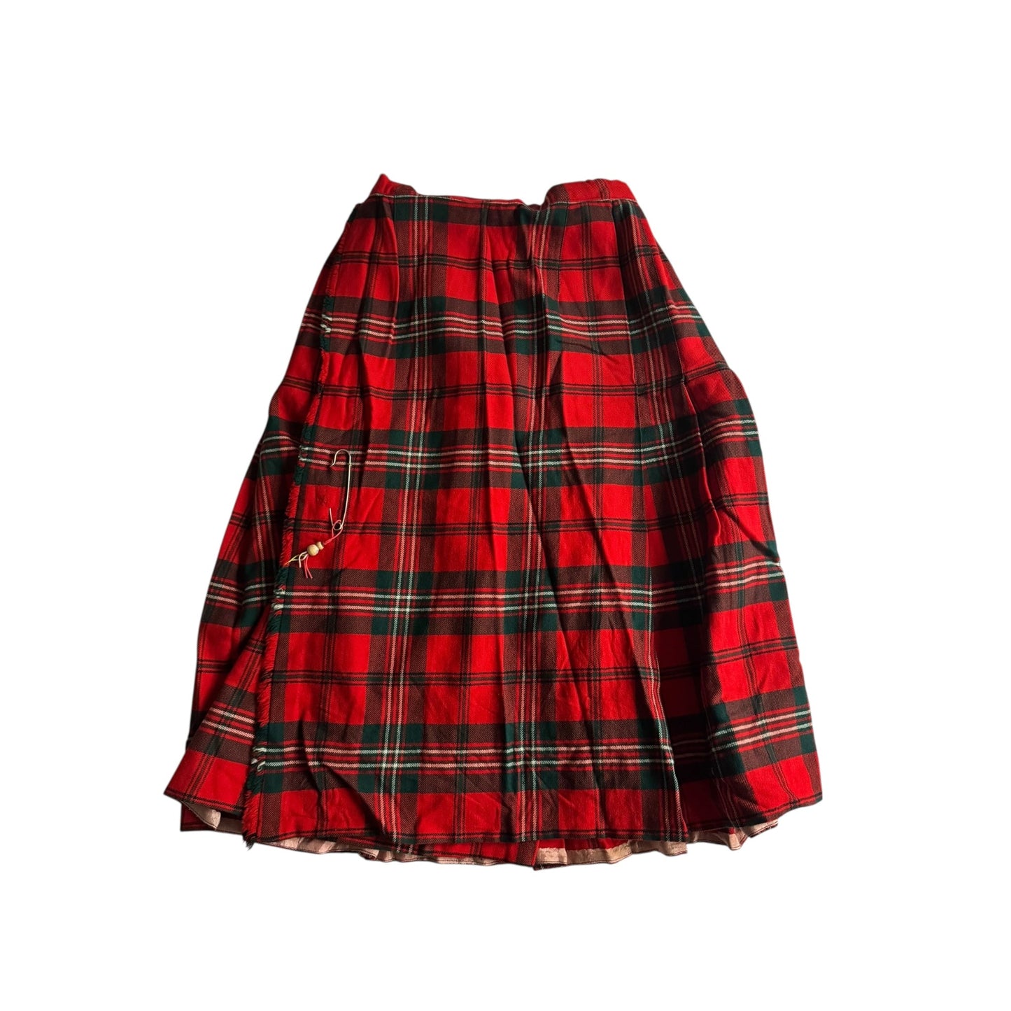 🧵 Fustă Vintage Tartan din Lână Pură (Made in Scotland) - Marimea S - anbracaminte