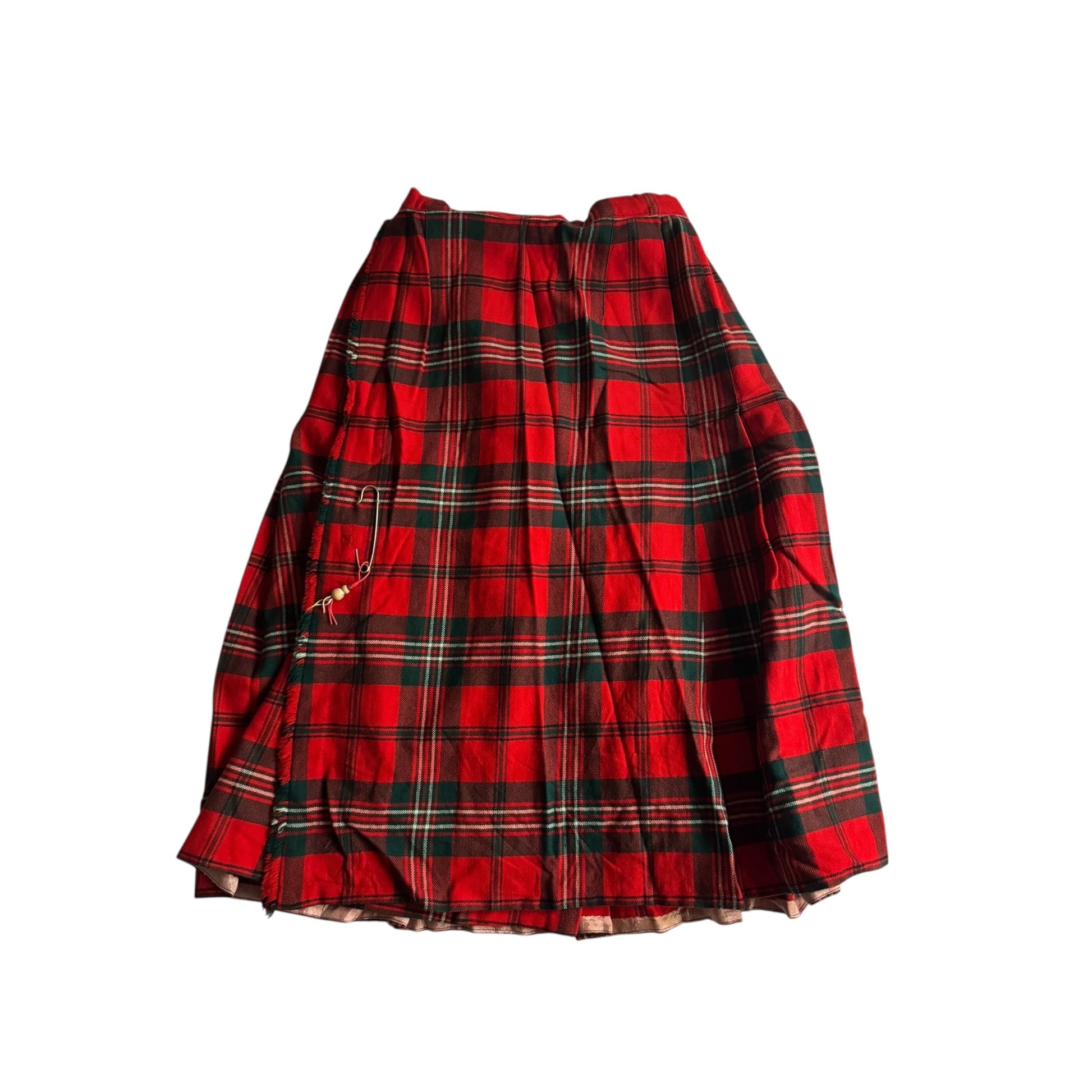 🧵 Fustă Vintage Tartan din Lână Pură (Made in Scotland) - Marimea S - anbracaminte