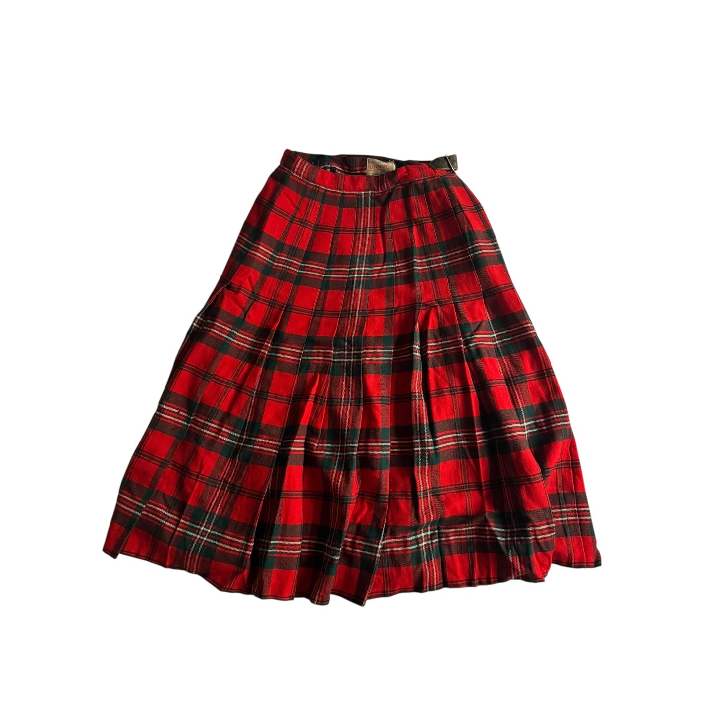 🧵 Fustă Vintage Tartan din Lână Pură (Made in Scotland) - Marimea S - anbracaminte