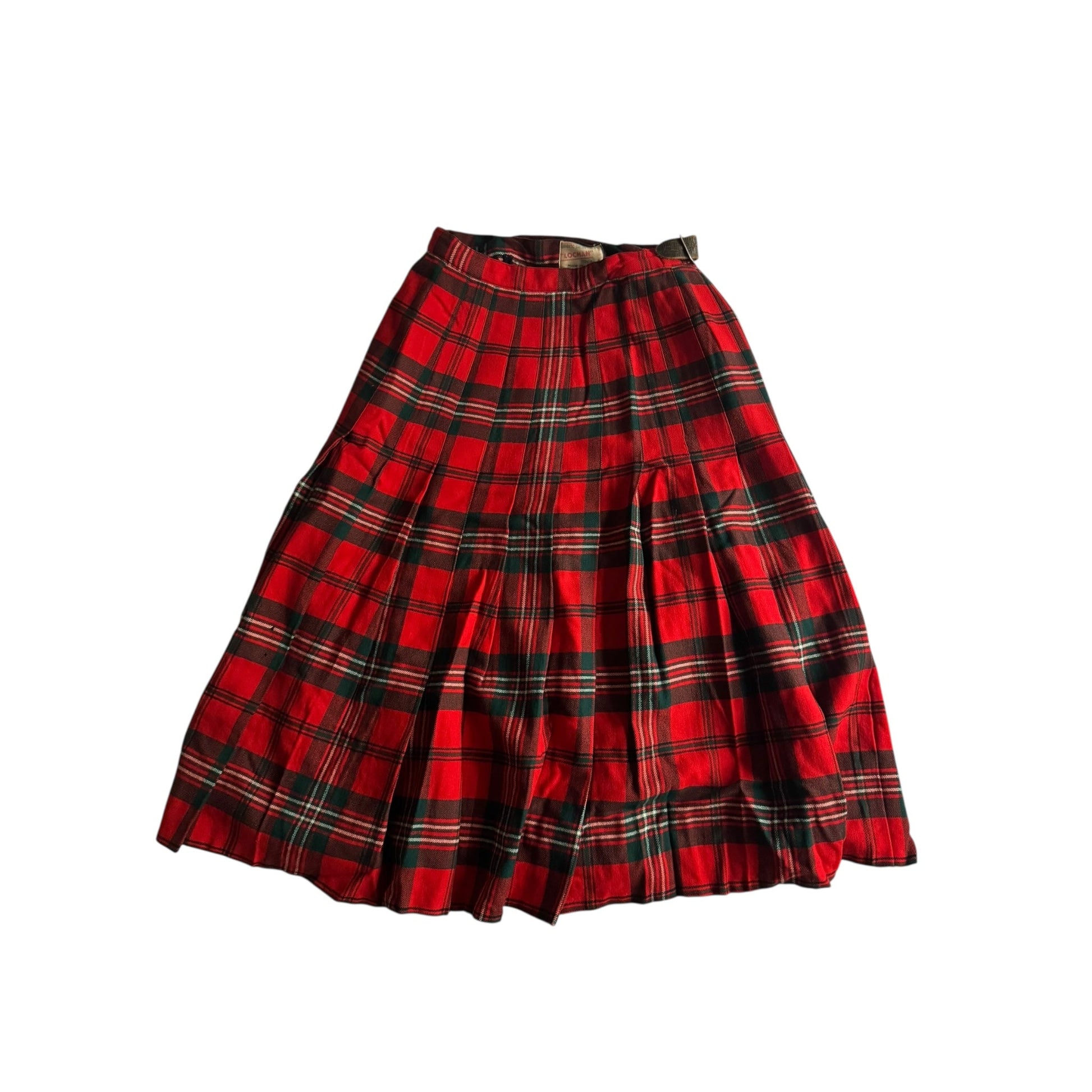🧵 Fustă Vintage Tartan din Lână Pură (Made in Scotland) - Marimea S - anbracaminte