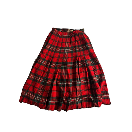🧵 Fustă Vintage Tartan din Lână Pură (Made in Scotland) - Marimea S - anbracaminte