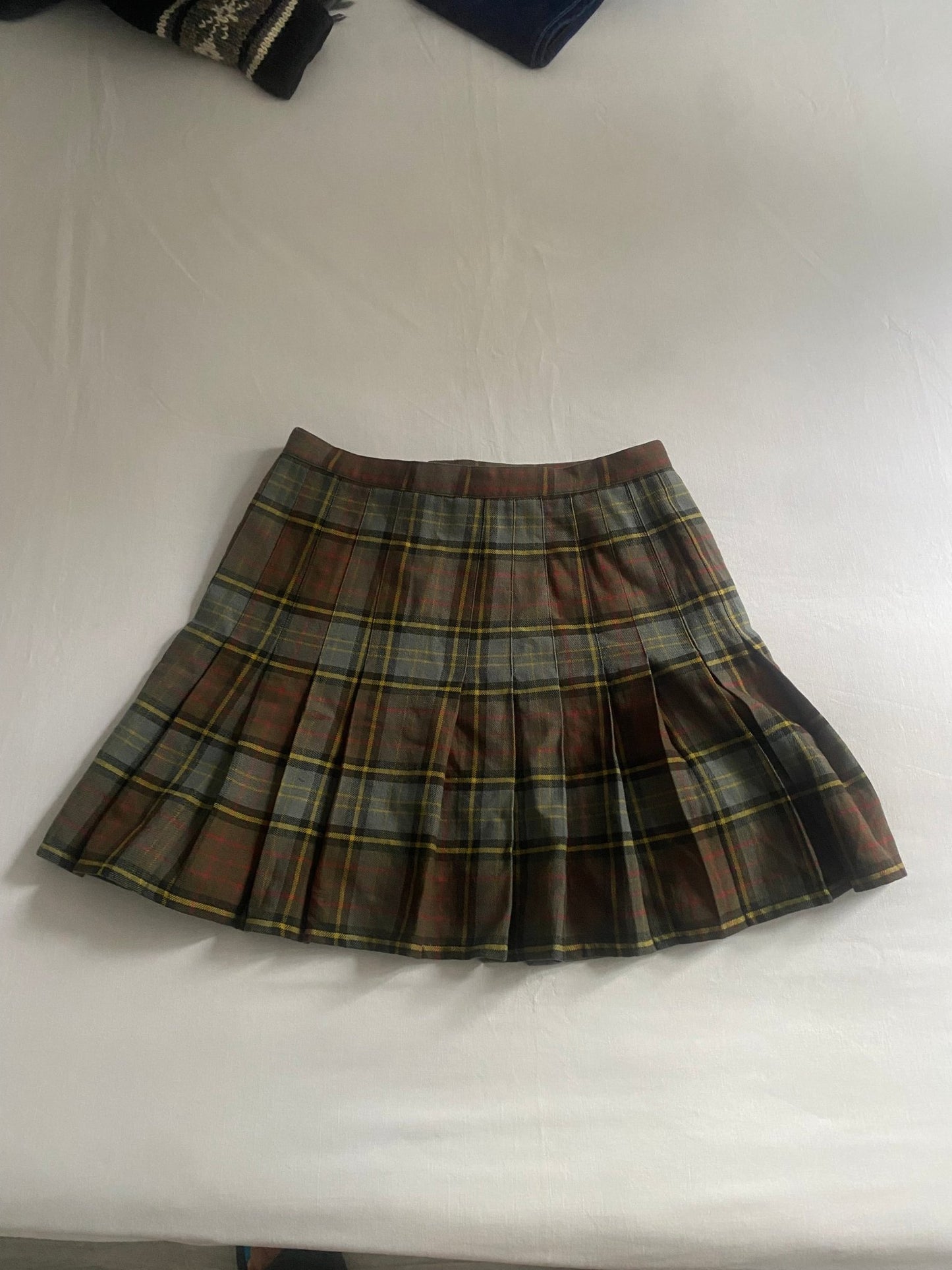 Fustă Weekend by Max Mara – Tartan – 100% Lână Virgină – EU 42 – Made in Italy - anbracaminte