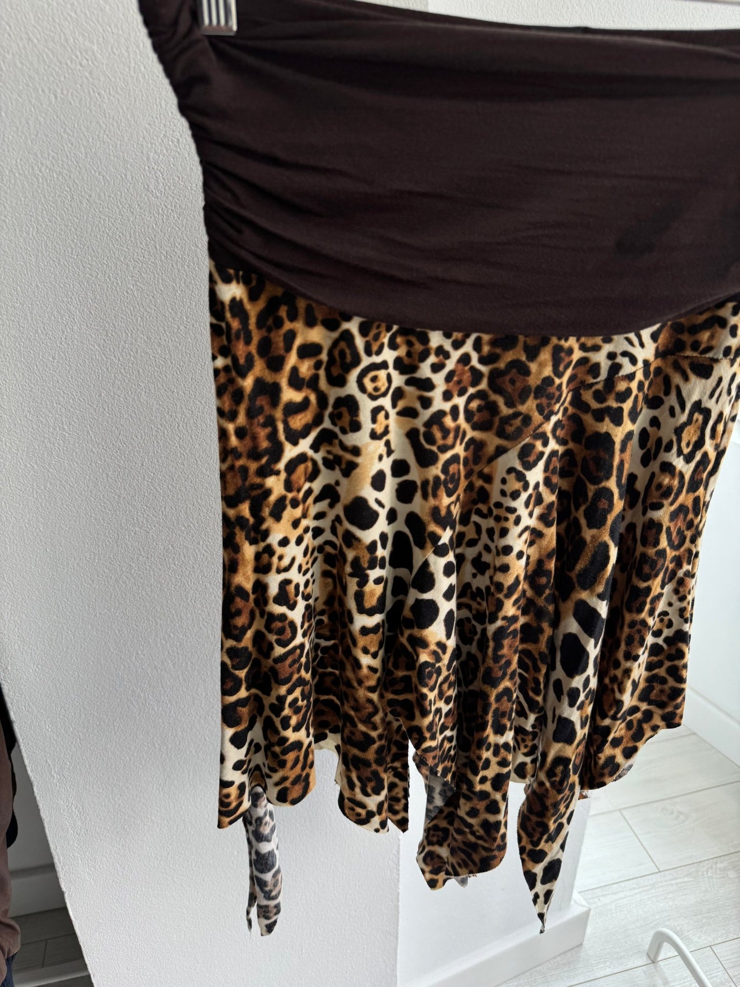 🐆 Fustă Y2K Animal Print cu Volane – S/M Damă - anbracaminte
