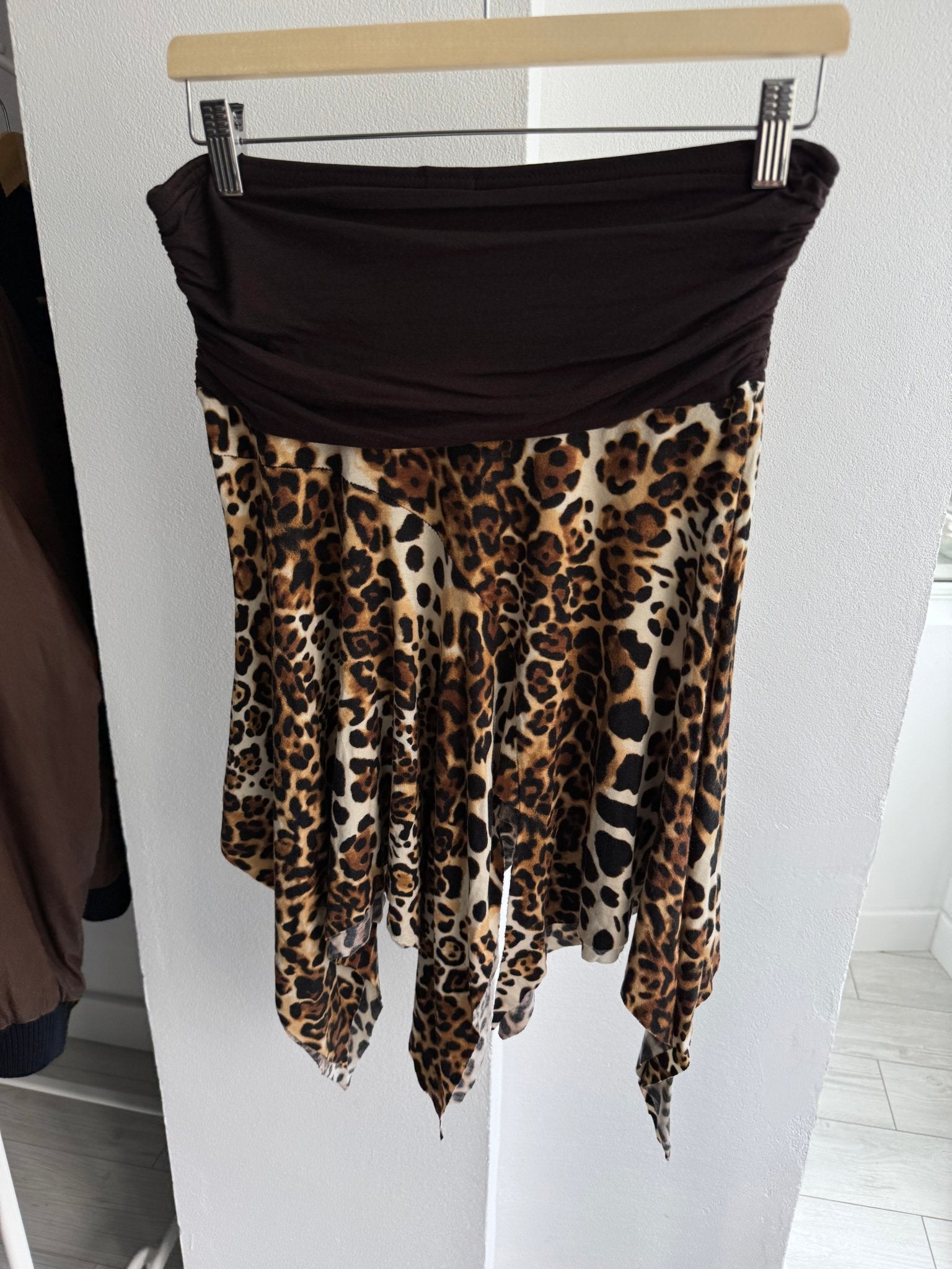 🐆 Fustă Y2K Animal Print cu Volane – S/M Damă - anbracaminte