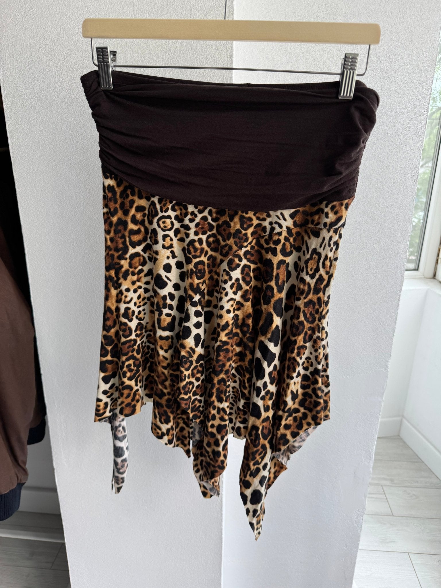 🐆 Fustă Y2K Animal Print cu Volane – S/M Damă - anbracaminte