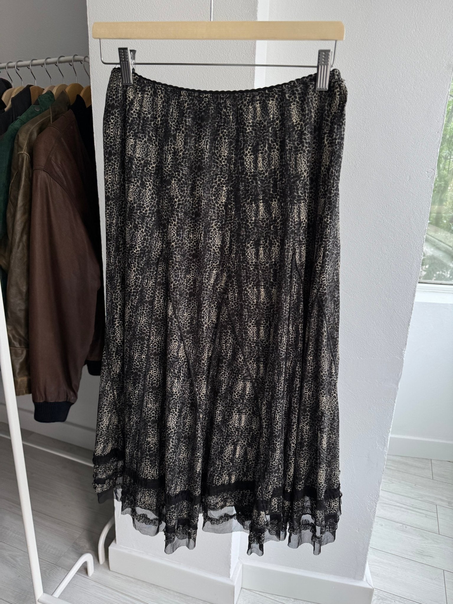 🐆 Fustă Y2K Animal Print – L – Made in Italy - anbracaminte