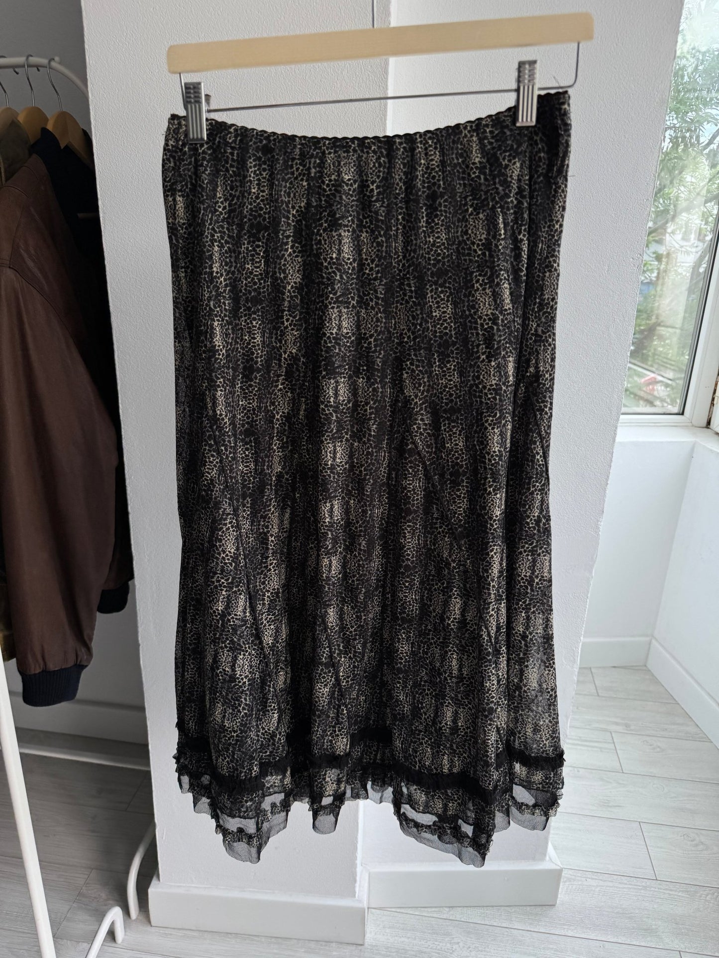 🐆 Fustă Y2K Animal Print – L – Made in Italy - anbracaminte