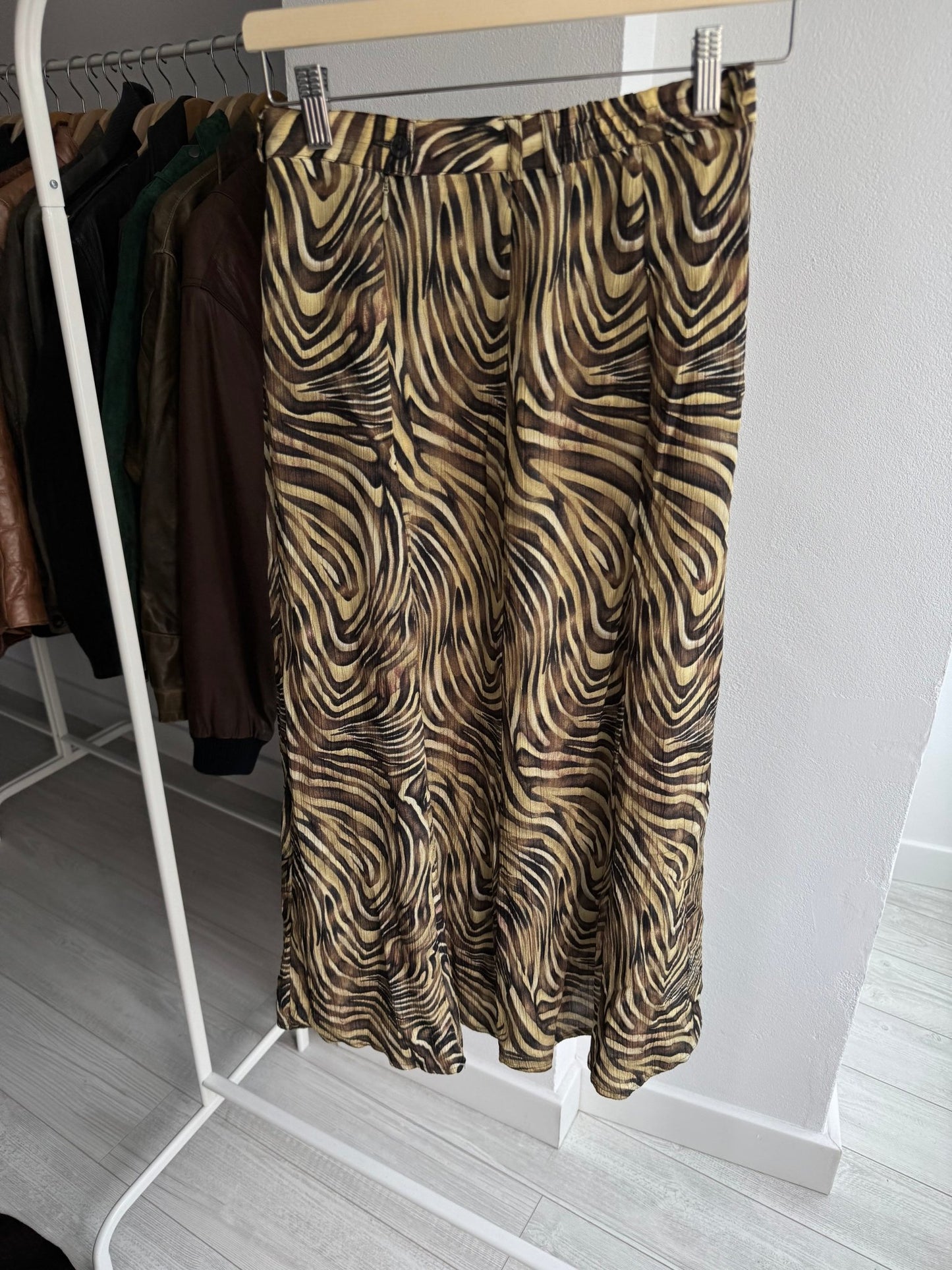 🐆 Fustă Y2K Animal Printed – 100% Vâscoză – S (EU 36) - anbracaminte
